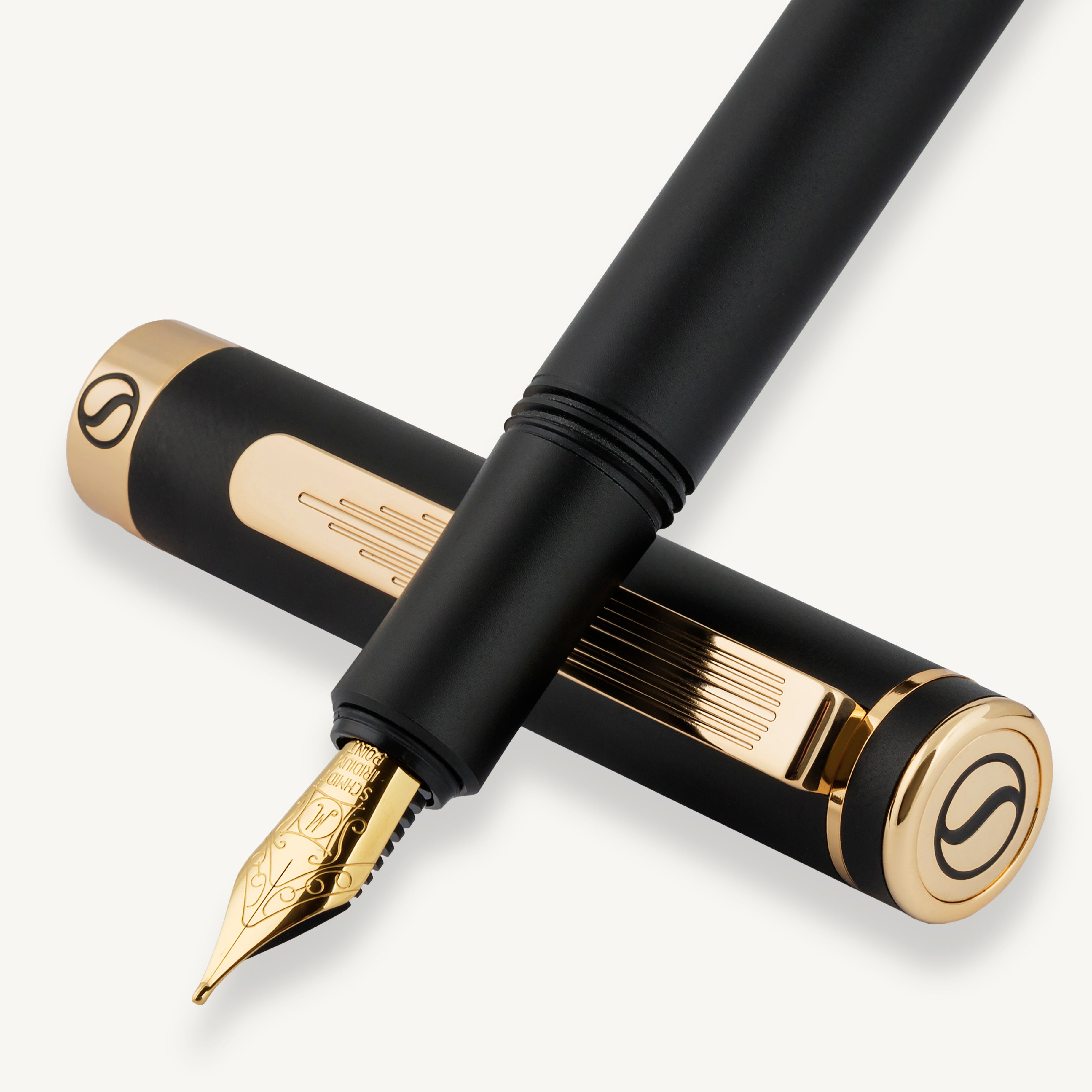 EDC Black Gold Fountain Pen - Fine Nib