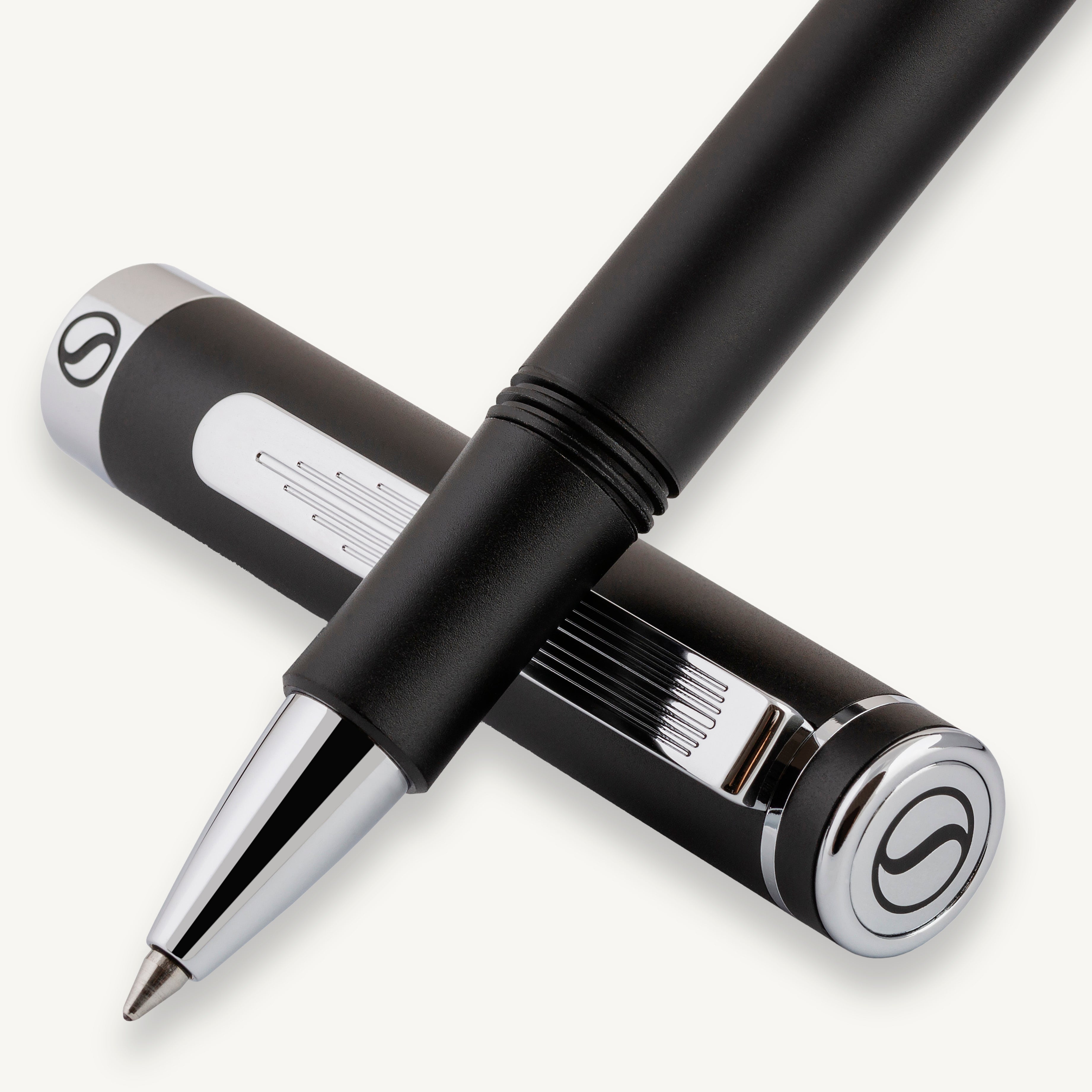 EDC Black Chrome Rollerball Pen
