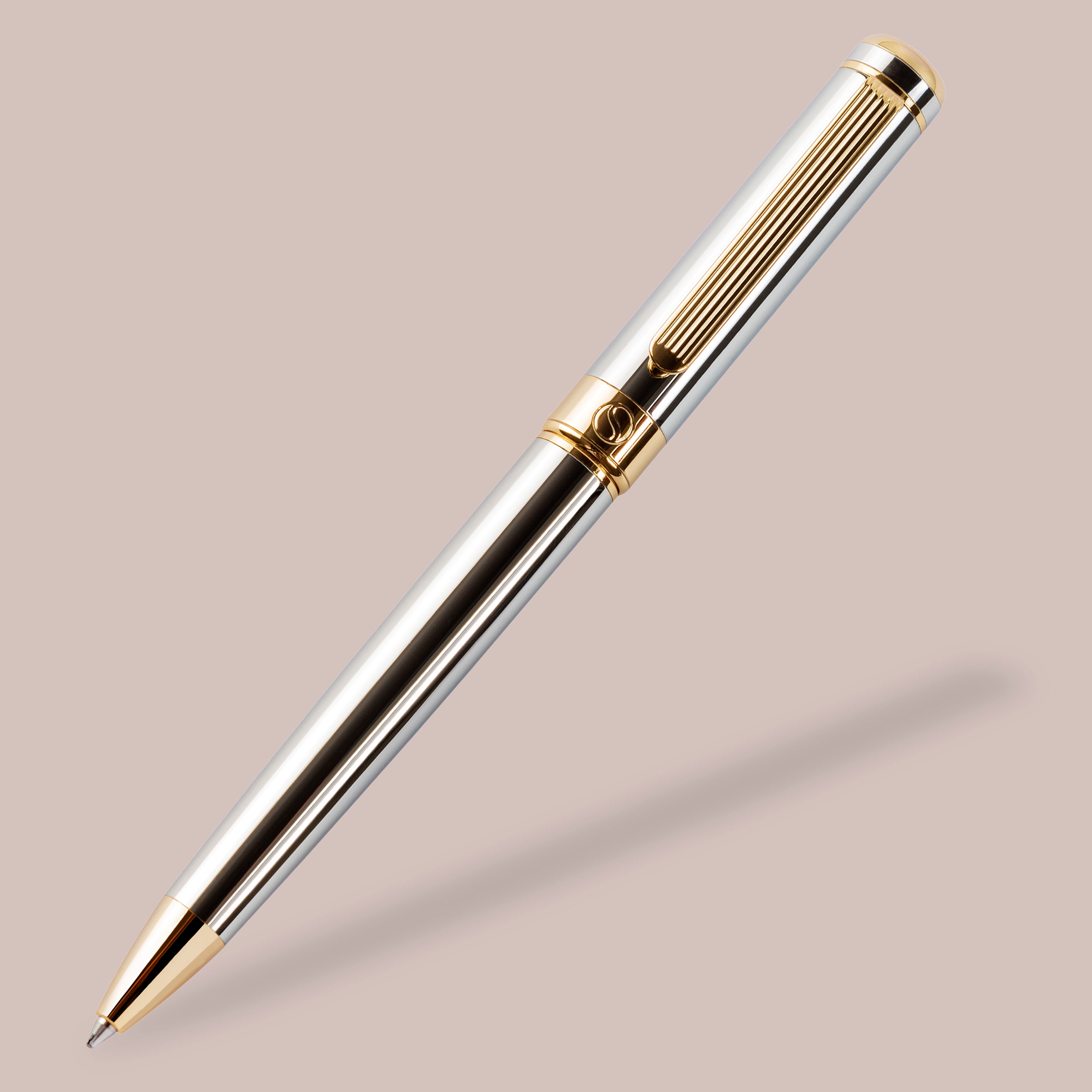 Scriveiner Classic Silver Chrome Ballpoint Pen