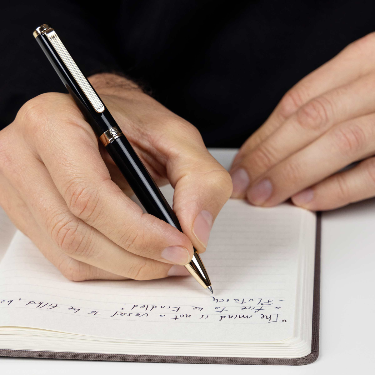 Scriveiner Premium Daily Black Gold Ballpoint Pen