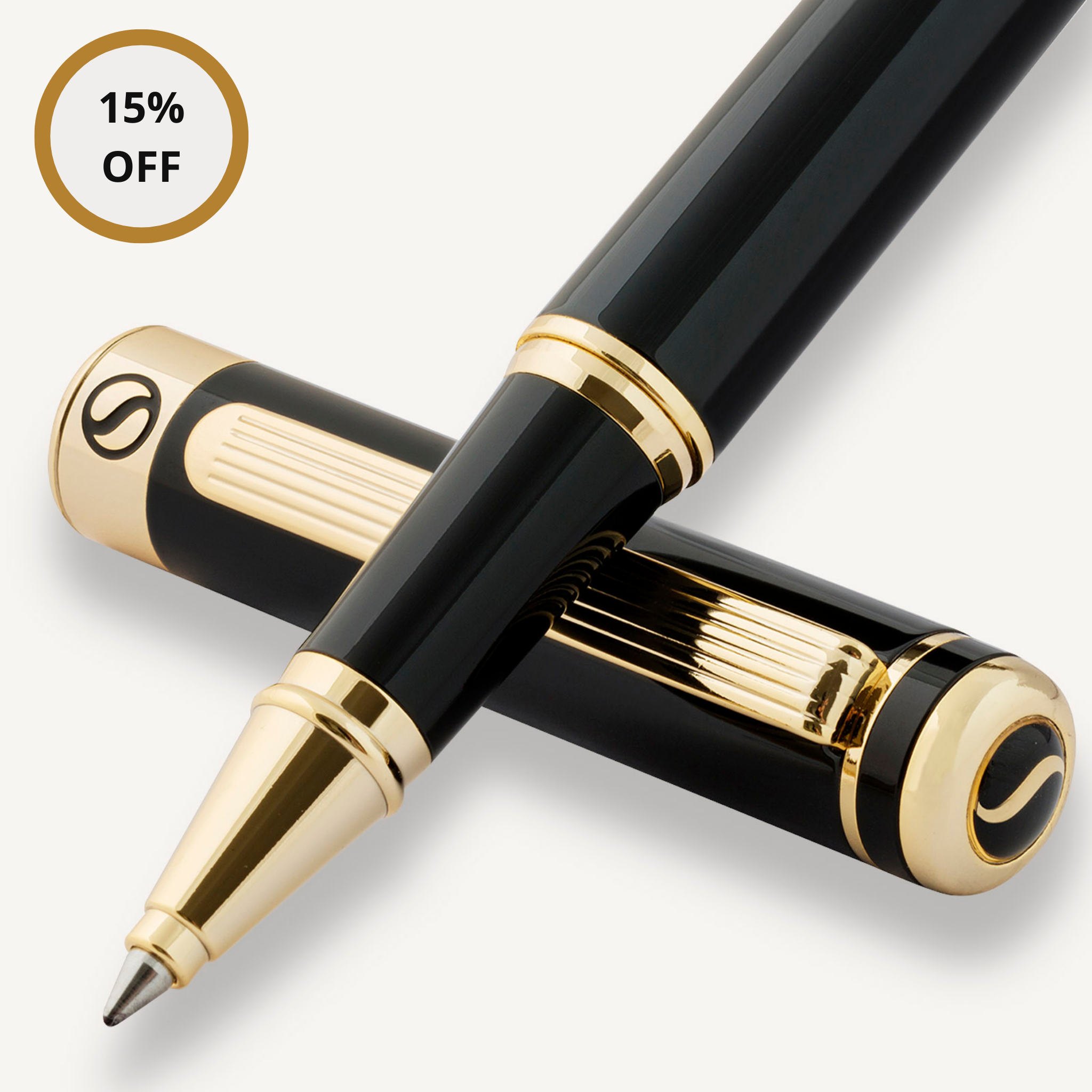 Classic Black Lacquer Rollerball Pen
