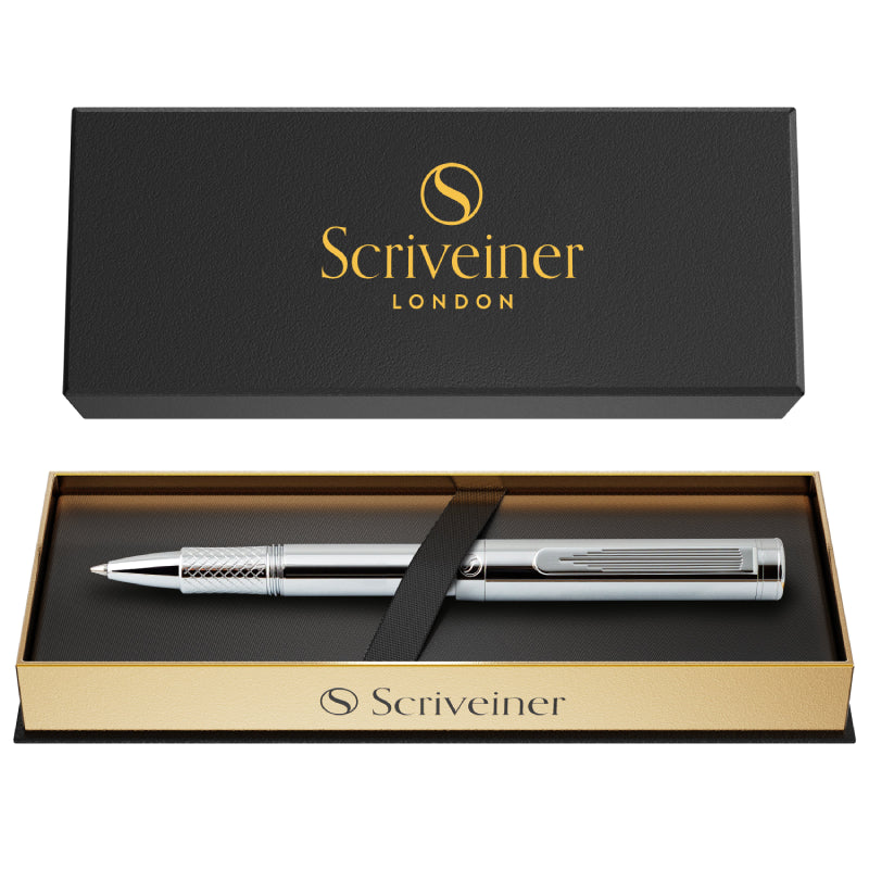 Bolígrafo rollerball Scriveiner Pocket Pen cromo plateado