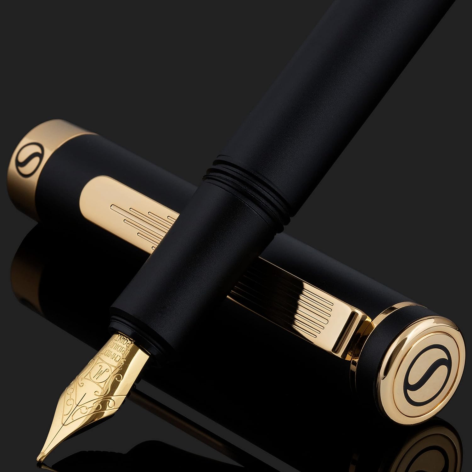 Scriveiner Luxury EDC Fountain Pen Medium Stunning Black Pocket Pen scriveiner-luxury-edc-fountain-pen-medium-stunning-black-pocket-pen