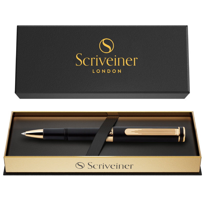 Scriveiner Zakpen Zwart Gouden Rollerball Pen