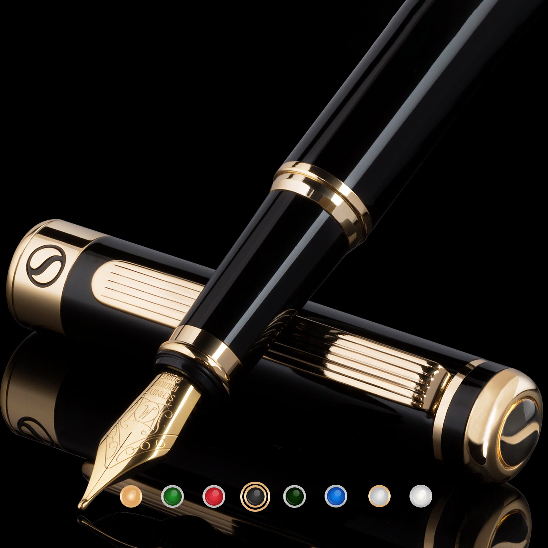 BLADE BLACK Ready-to-Write Fountain Pen by Itoya  BUY a BUCKET and SAVE -  Picture Frames, Photo Albums, Personalized and Engraved Digital Photo Gifts  - SendAFrame