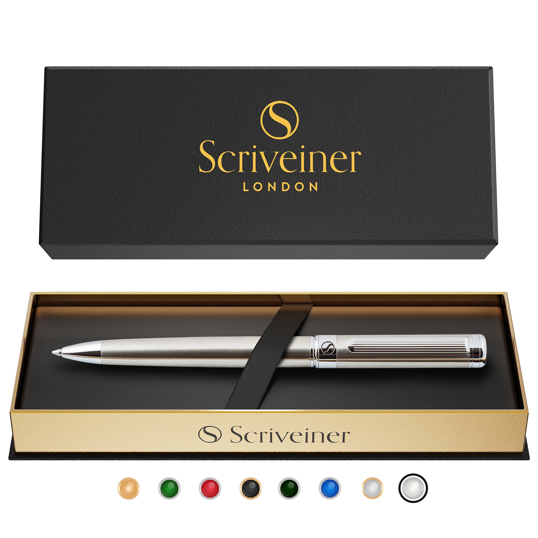 Scriveiner Classic Stainless Steel ballpoint Pen