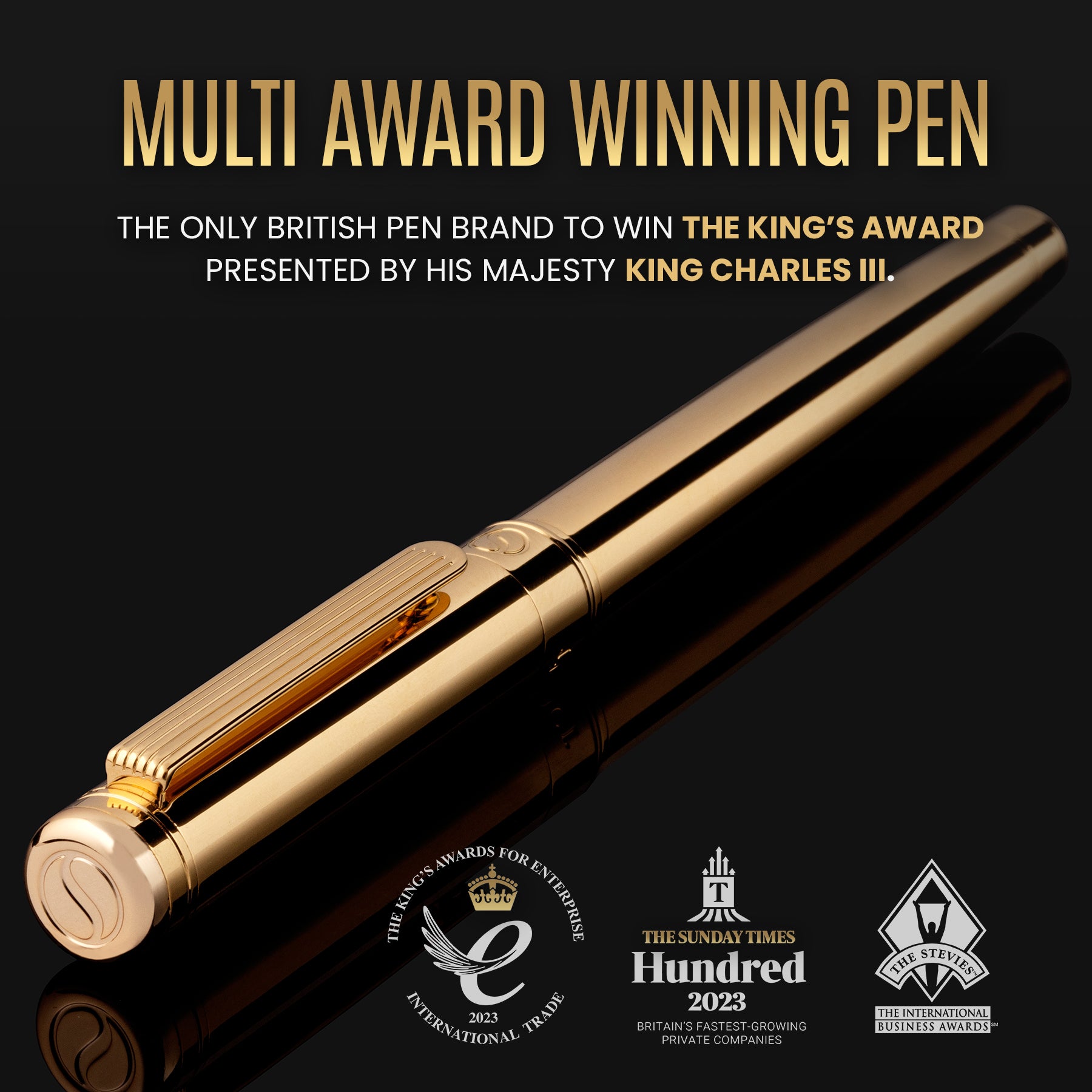 Scriveiner Classic Gold fountain Pen - Fine Nib