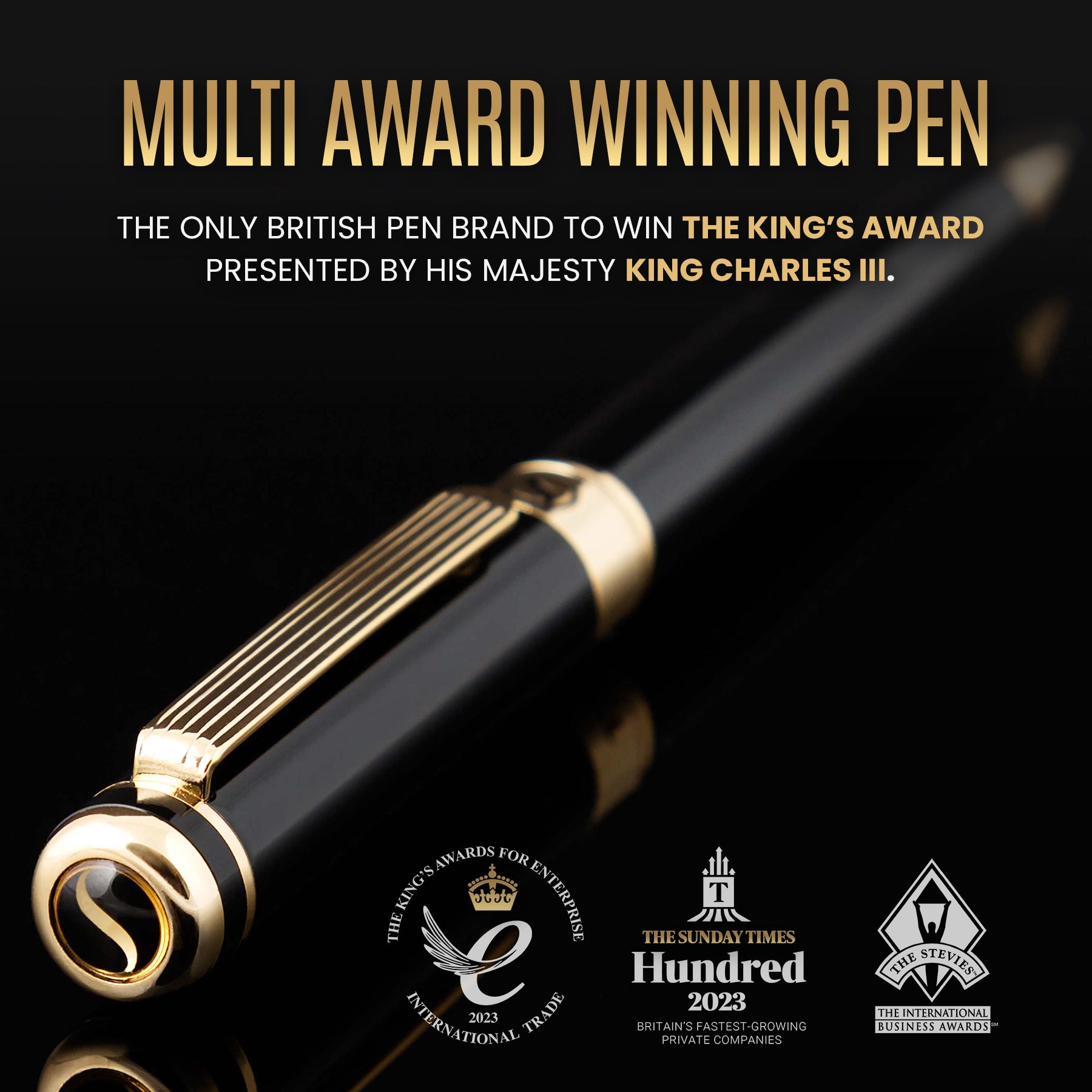 Scriveiner Classic Black Lacquer ballpoint Pen