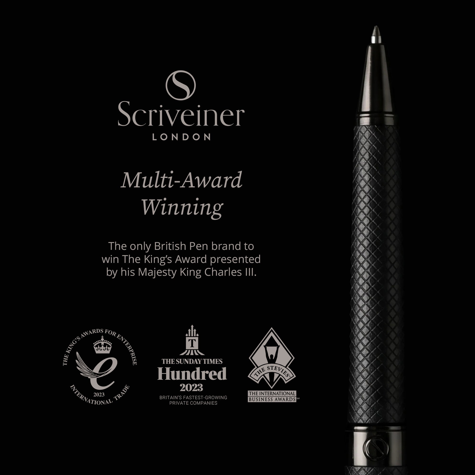 Scriveiner Classic All Black Ballpoint Pen