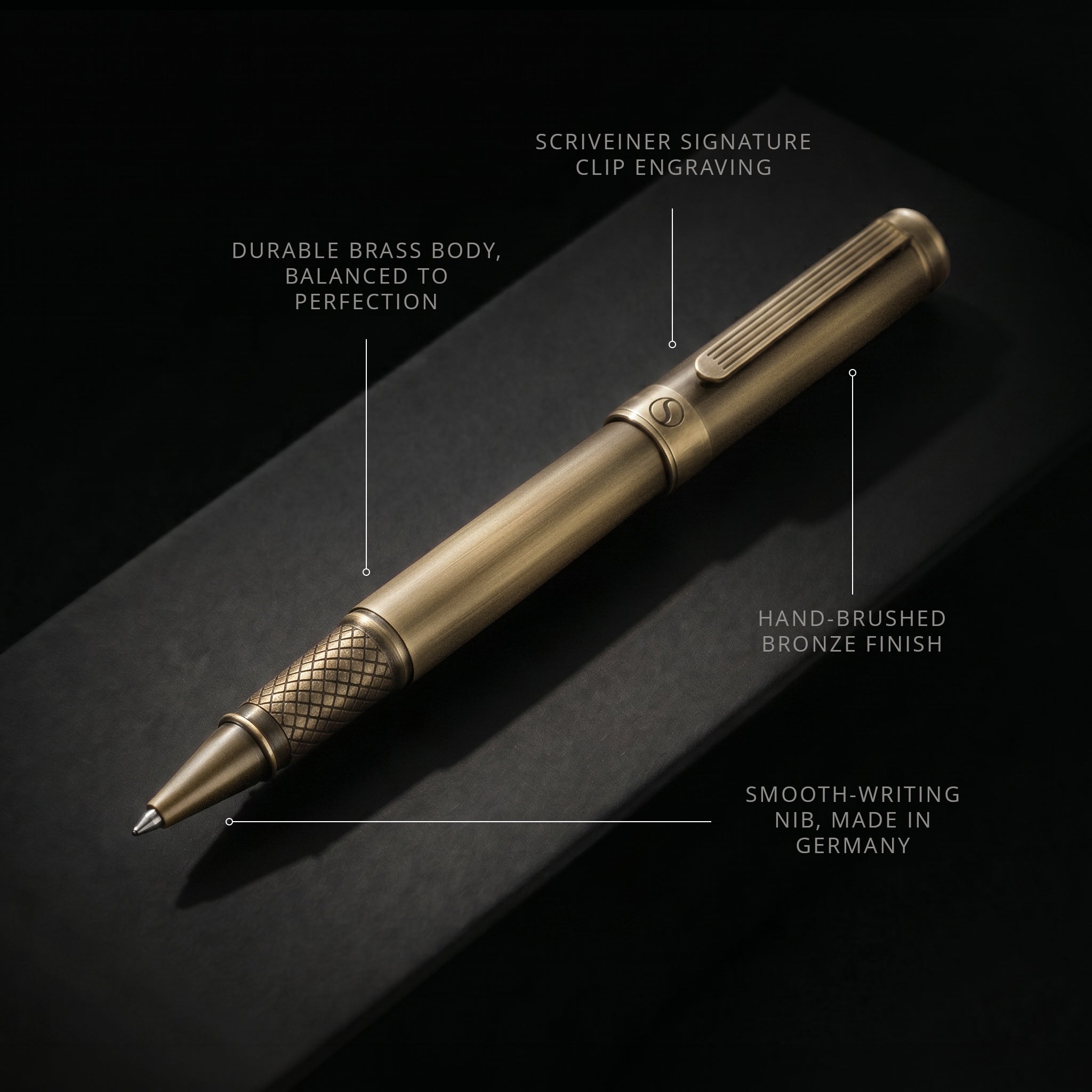 Scriveiner Classic Bronze Rollerball Pen