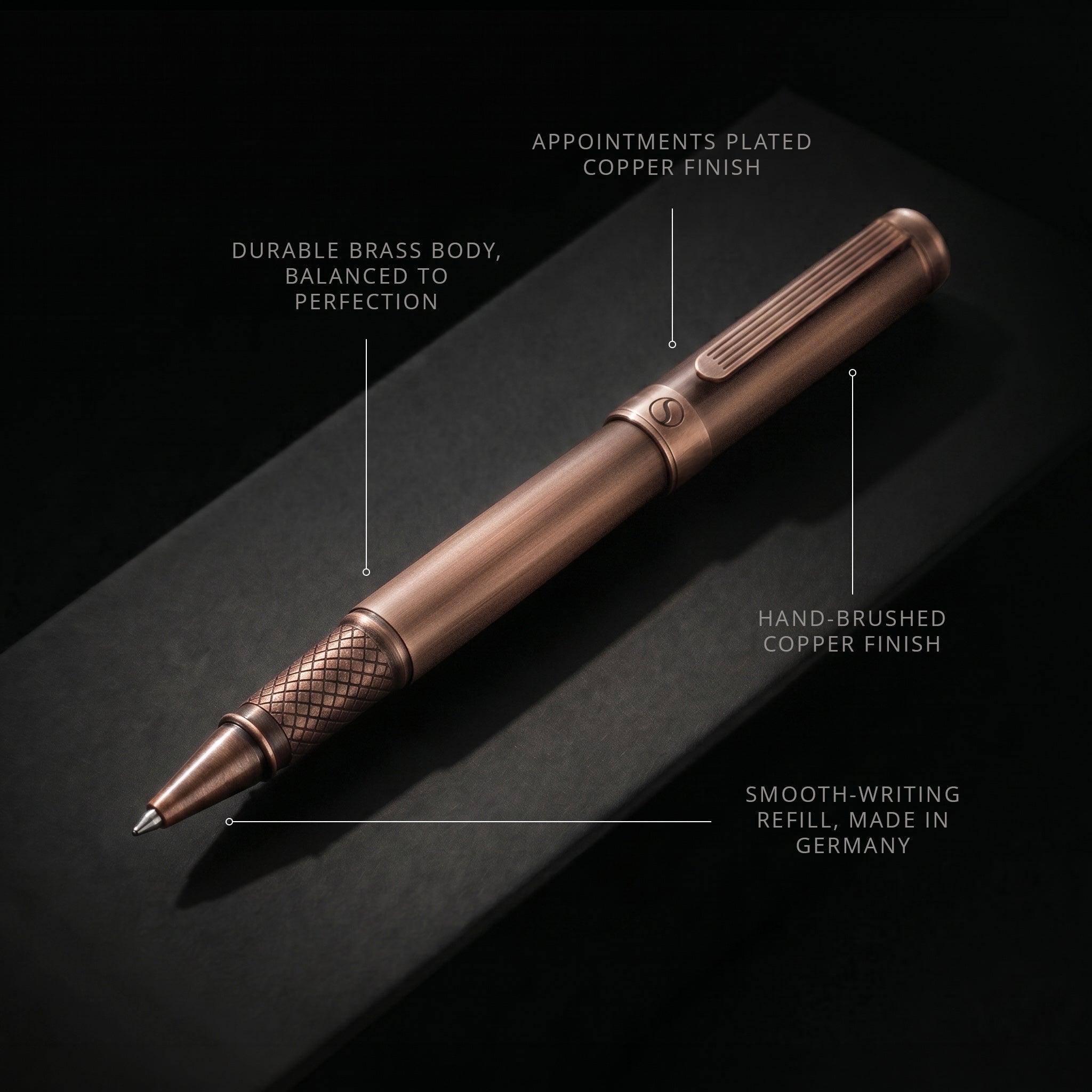 Scriveiner Classic Copper Rollerball Pen