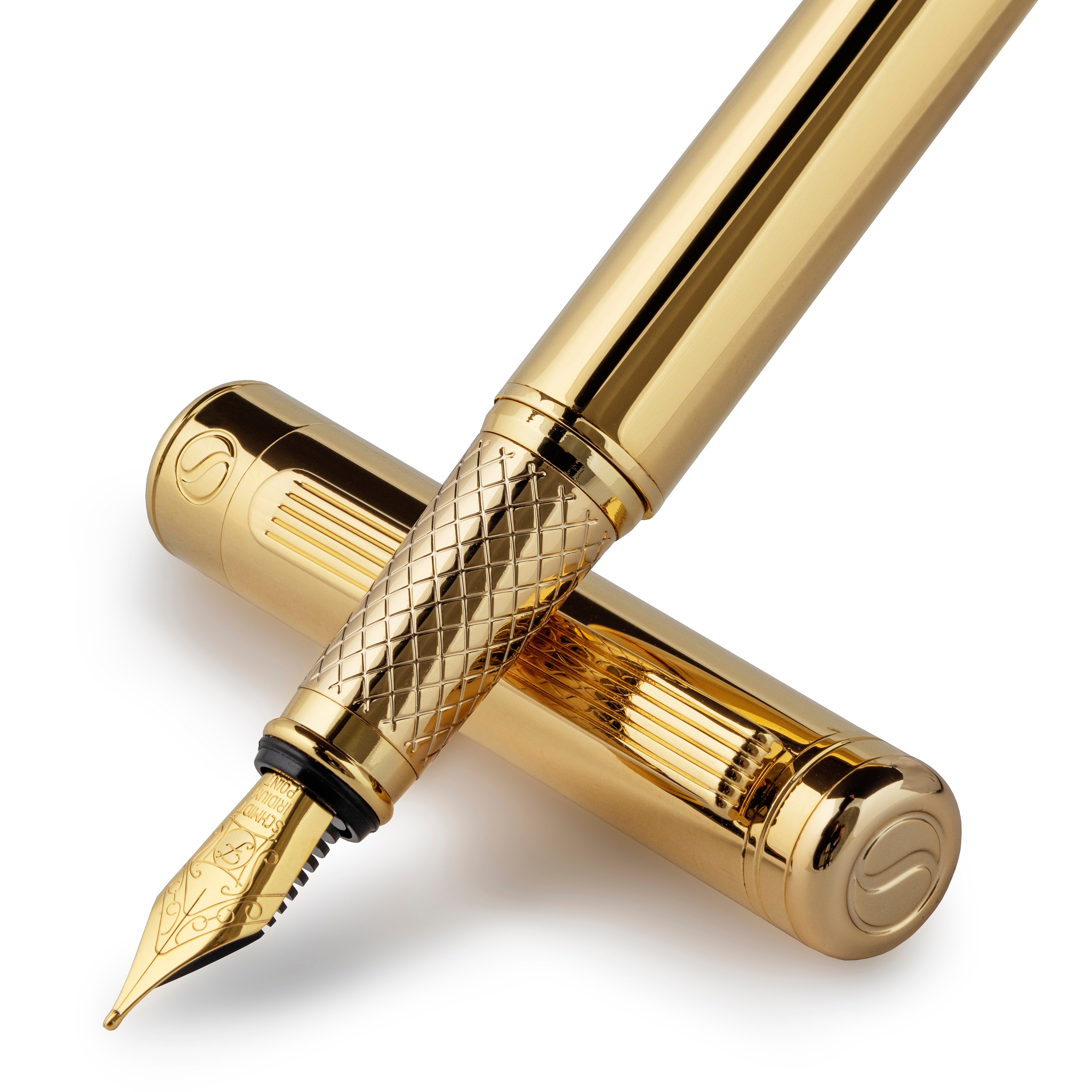 Scriveiner Classic Gold Fountain Pen - Fine Nib