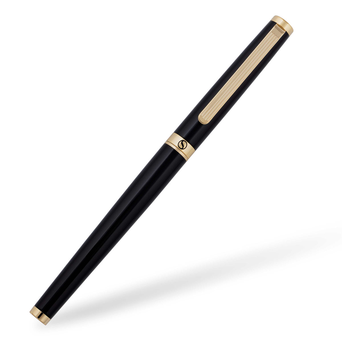 Scriveiner Premium Daily Black Gold Rollerball Pen