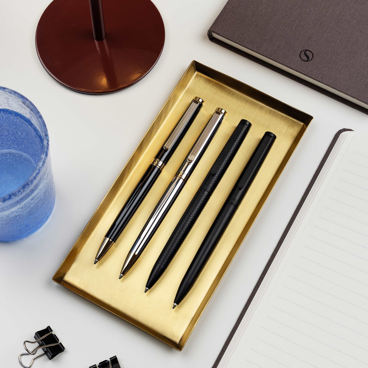Scriveiner Premium Daily Black Gold Ballpoint Pen