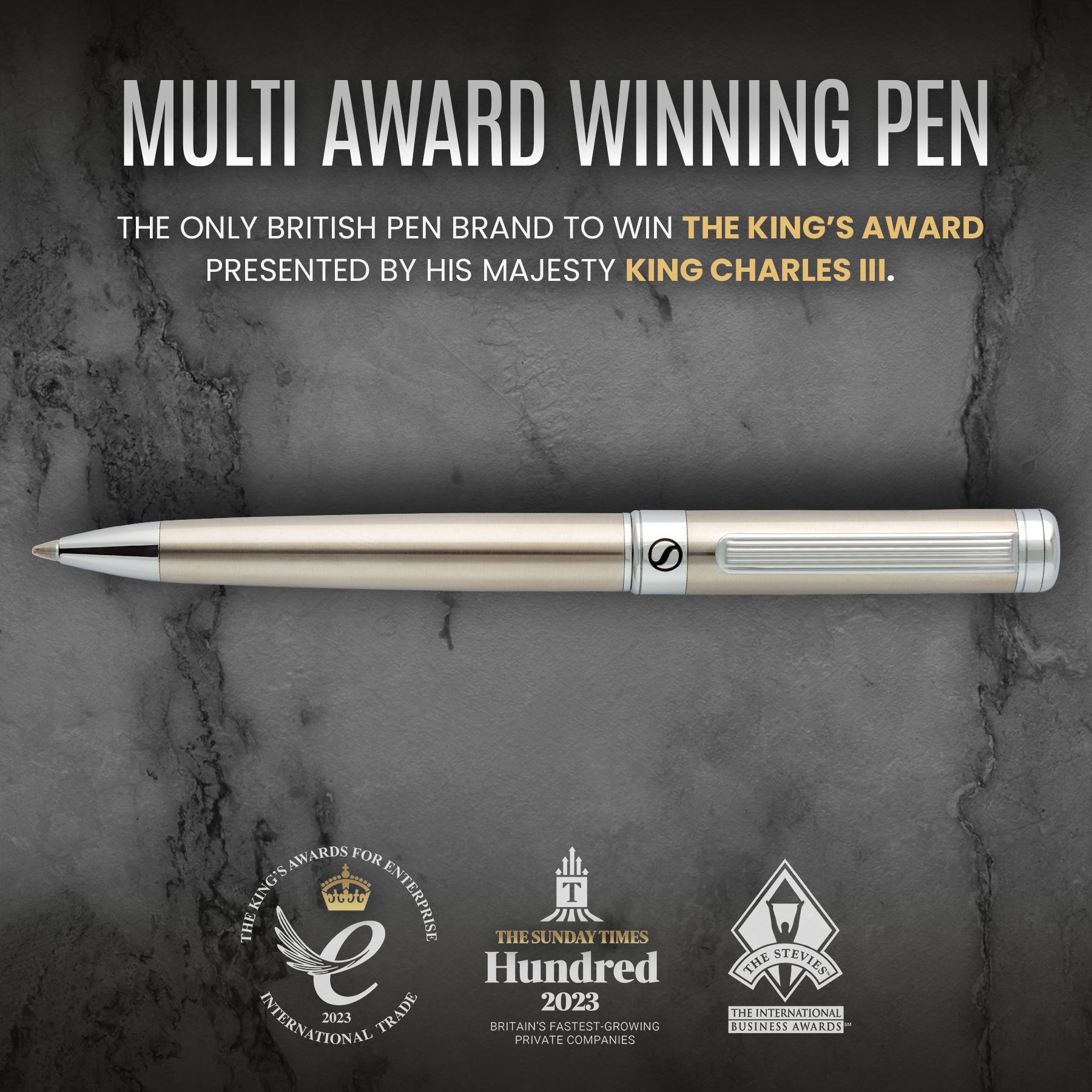 Scriveiner Classic Stainless Steel ballpoint Pen