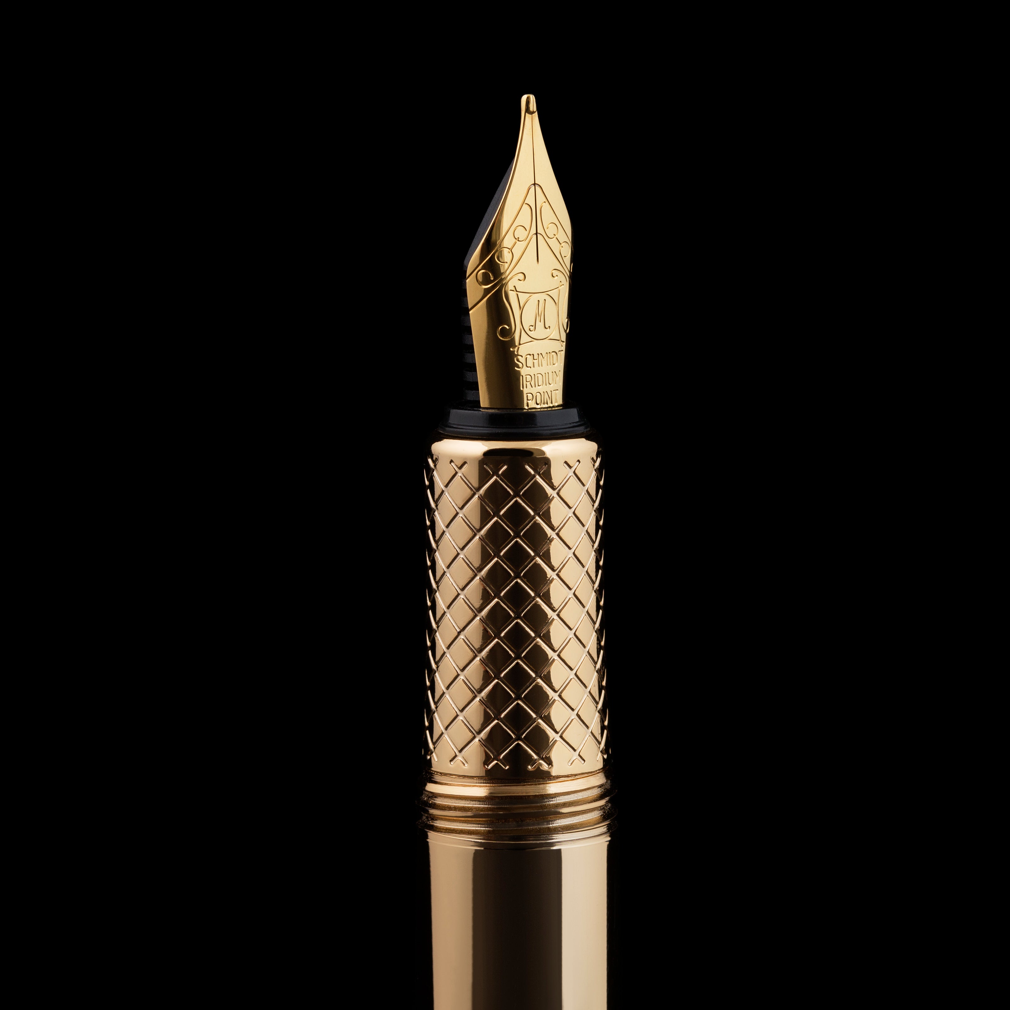 Stylo plume de luxe Scriveiner Gold (moyen) - Récompensé - Stylo de poche lourd, or 22 carats