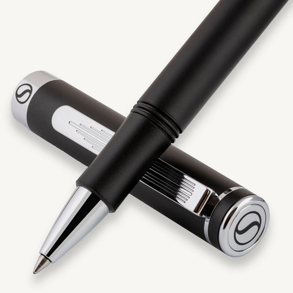 Stylo Roller Noir – Coffret Le Classique, Avec Cartouches Et écrin, Très Belle Allure, Neuf