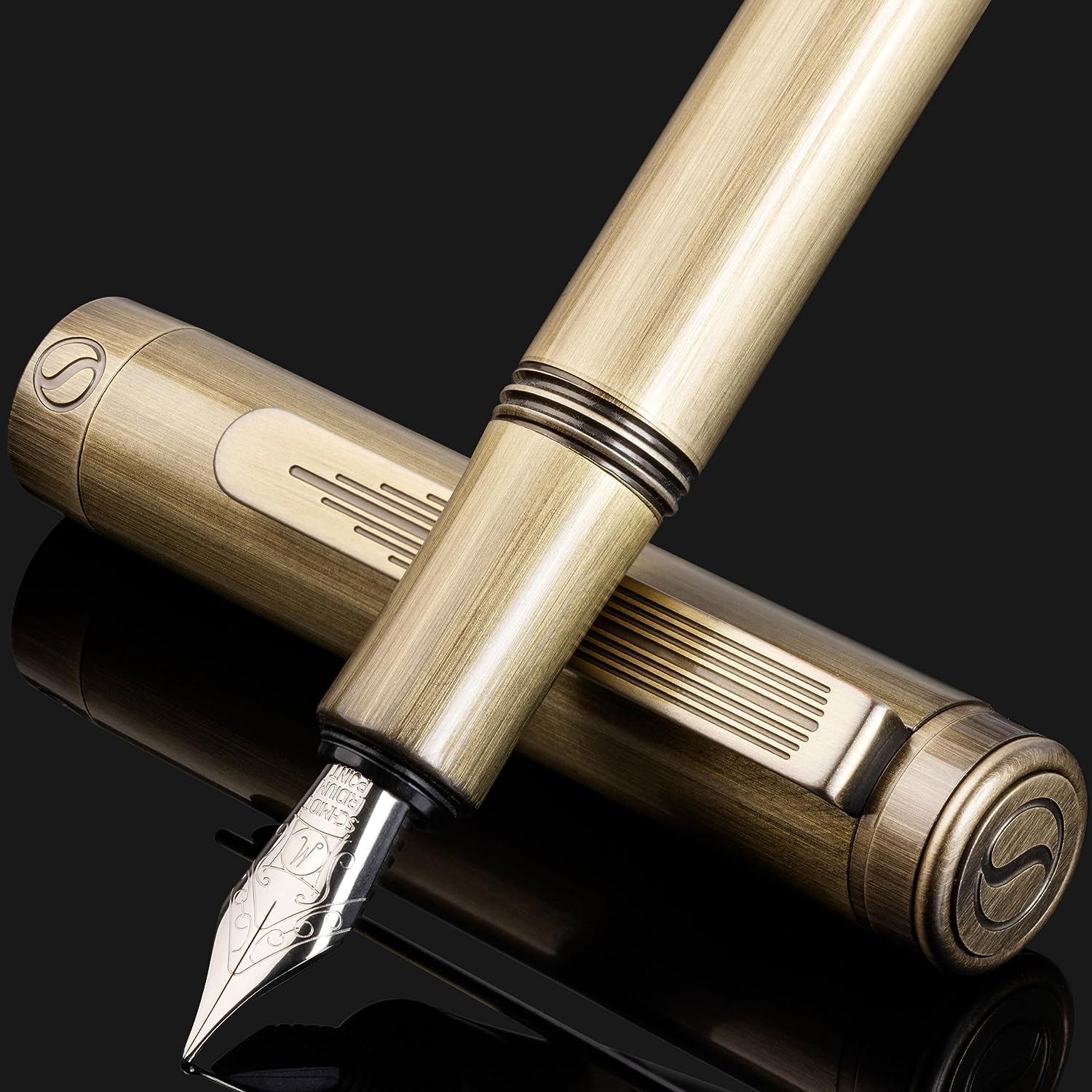 Scriveiner Luxury EDC Fountain Pen (Medium), Stunning Heavy