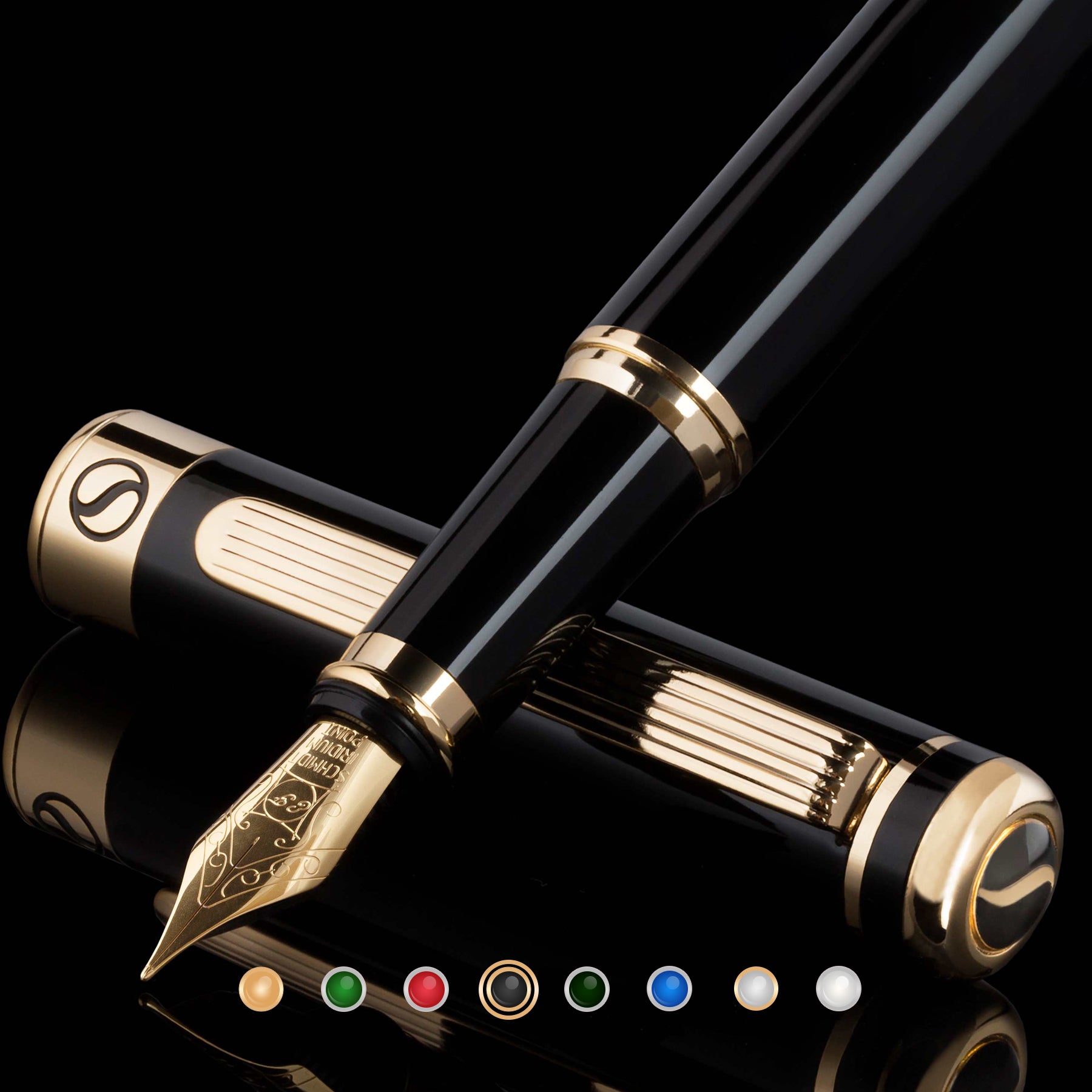 Scriveiner Classic Black Lacquer fountain Pen - Extra Fine Nib