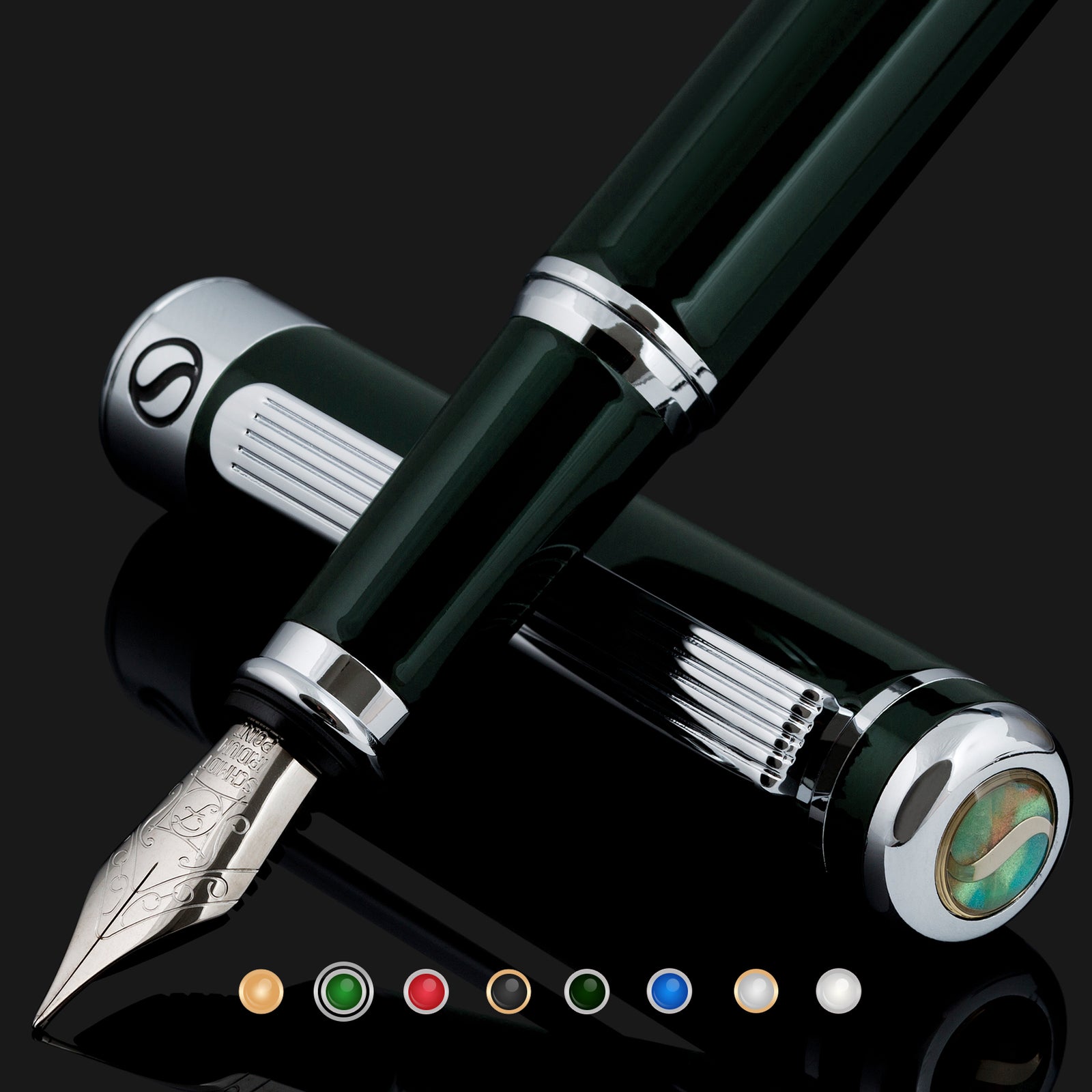 Scriveiner Classic British Racing Green fountain Pen Fine Nib