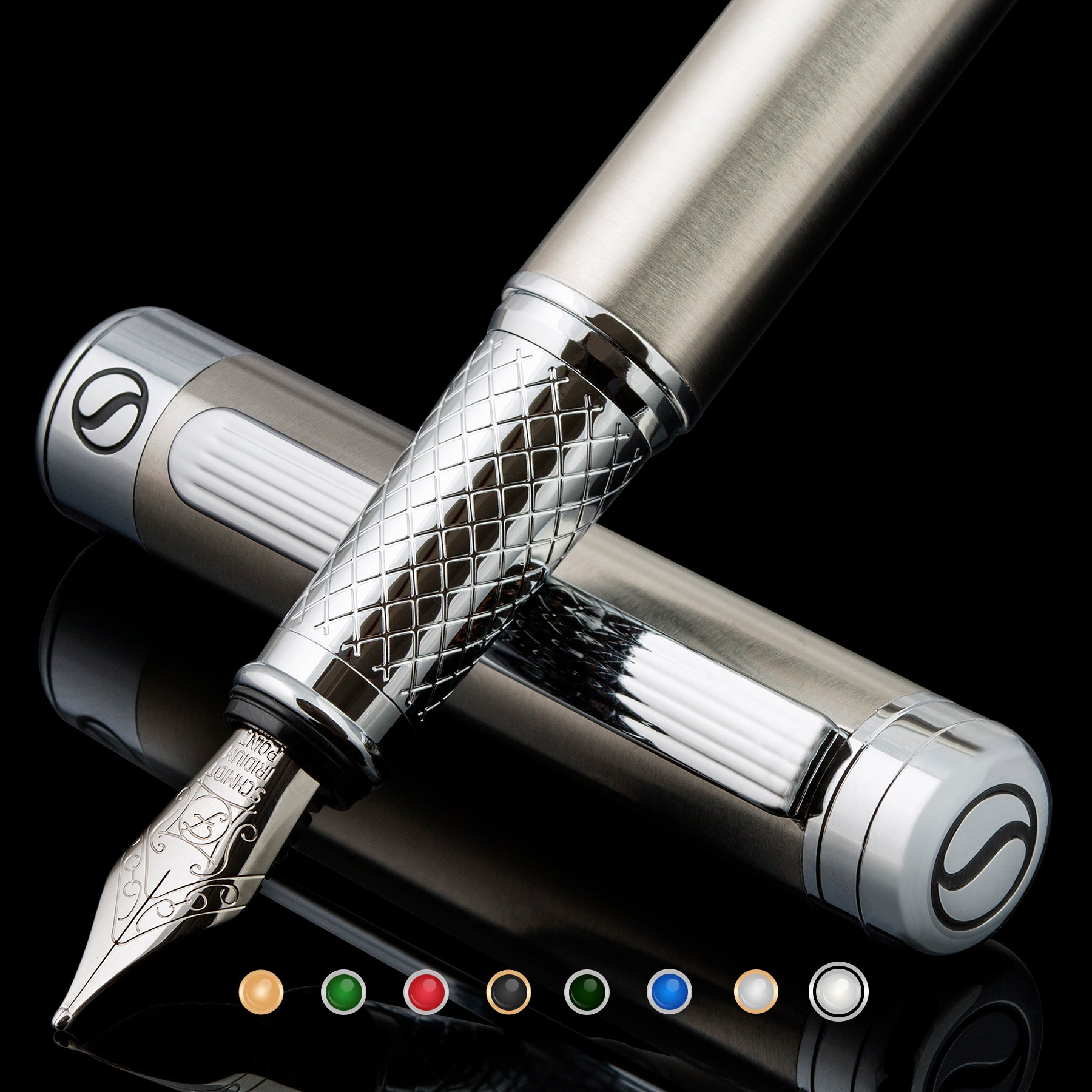 Scriveiner Classic Stainless Steel fountain Pen - Fine Nib