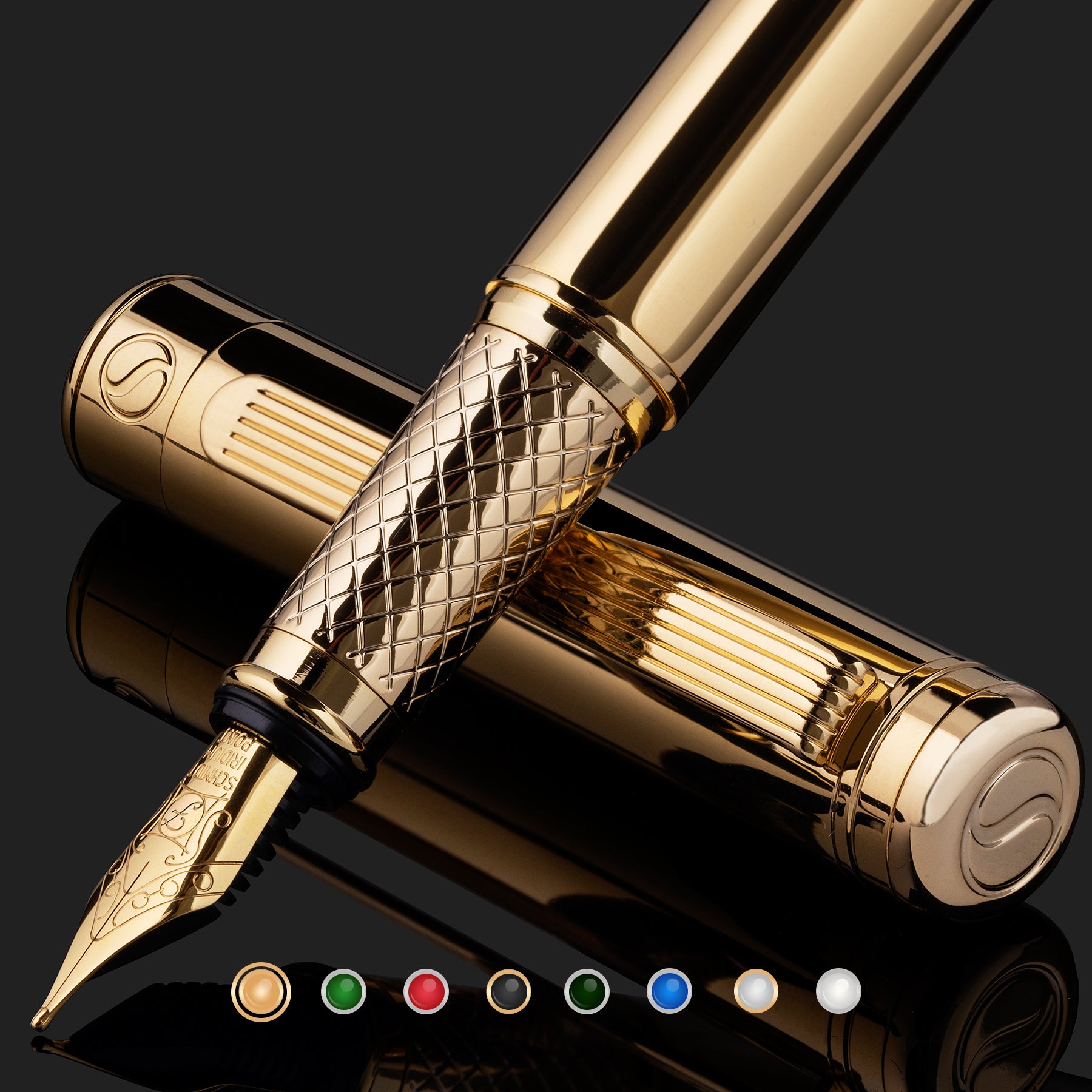 Scriveiner Classic Gold fountain Pen - Fine Nib