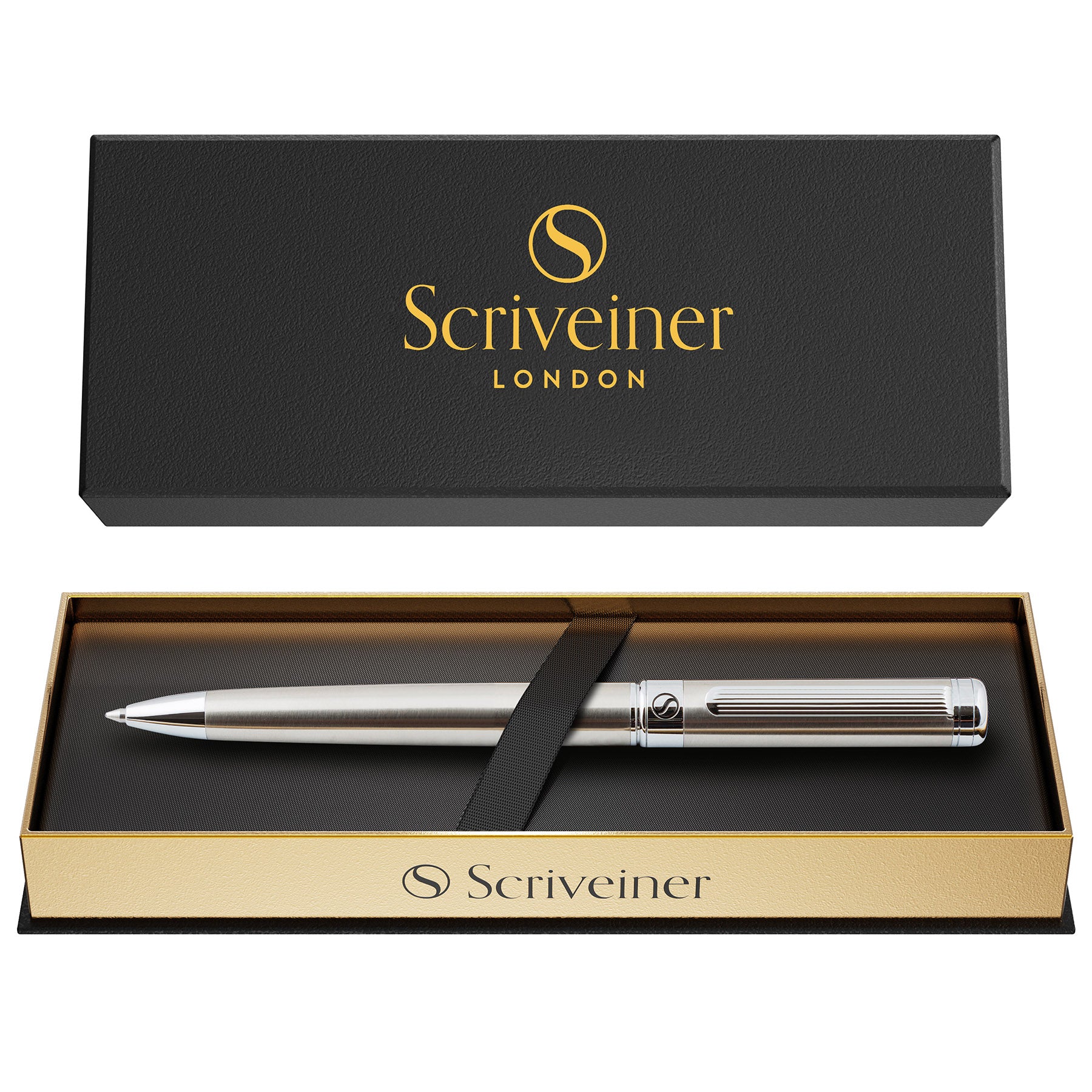Stylo à bille Scriveiner Classic en acier inoxydable
