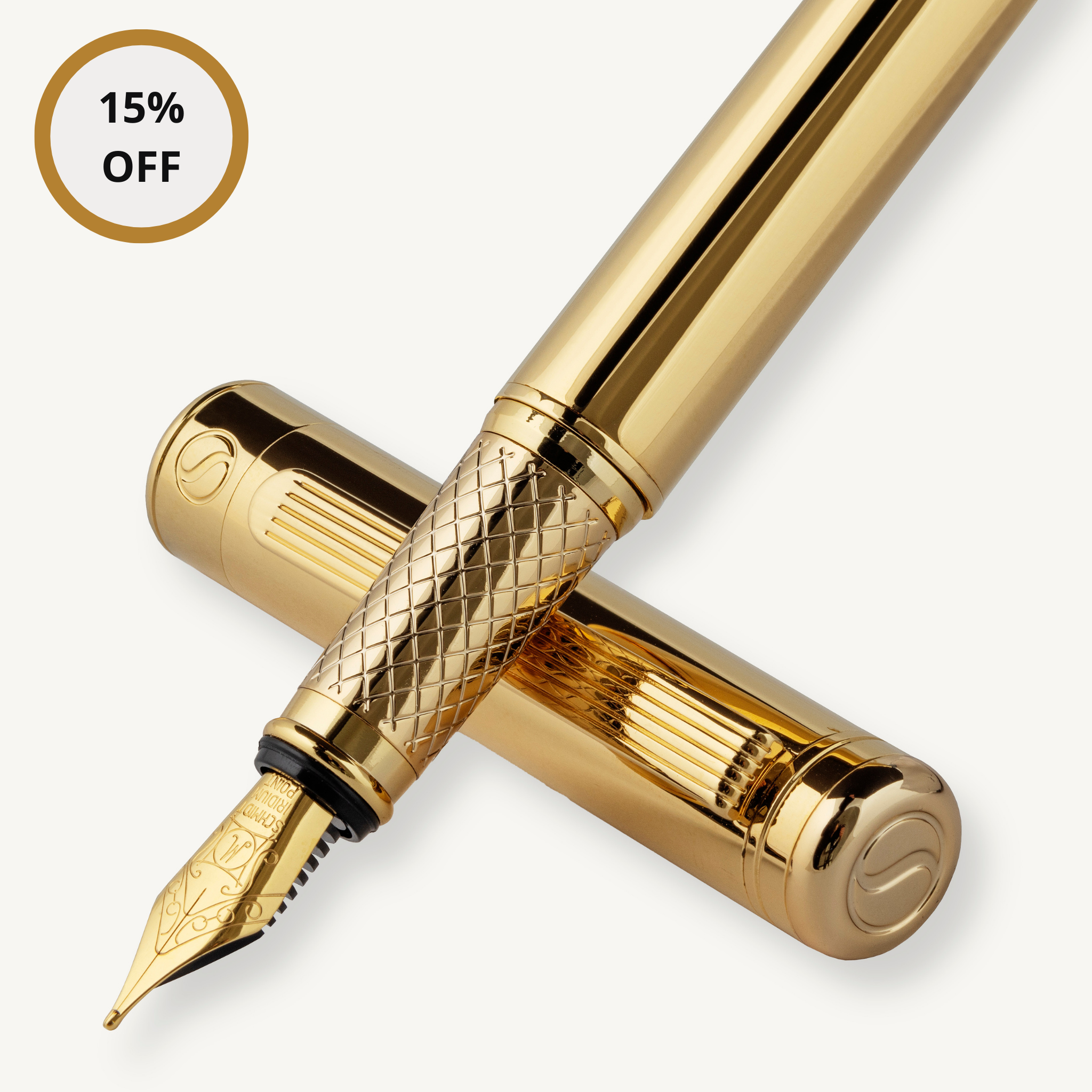 EDC Gold Fountain Pen - Medium Nib