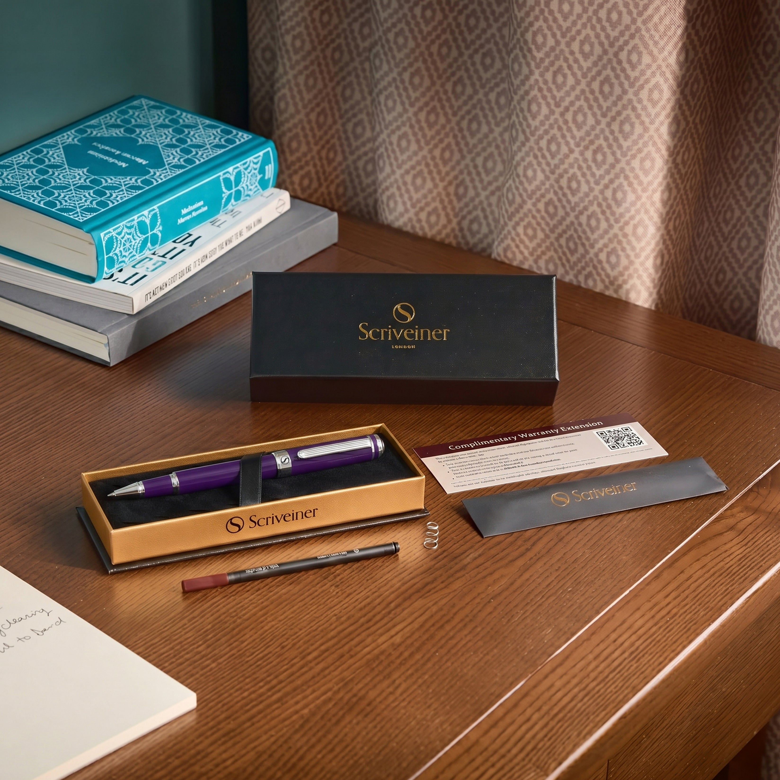 Scriveiner Classic Aubergine Rollerball Pen