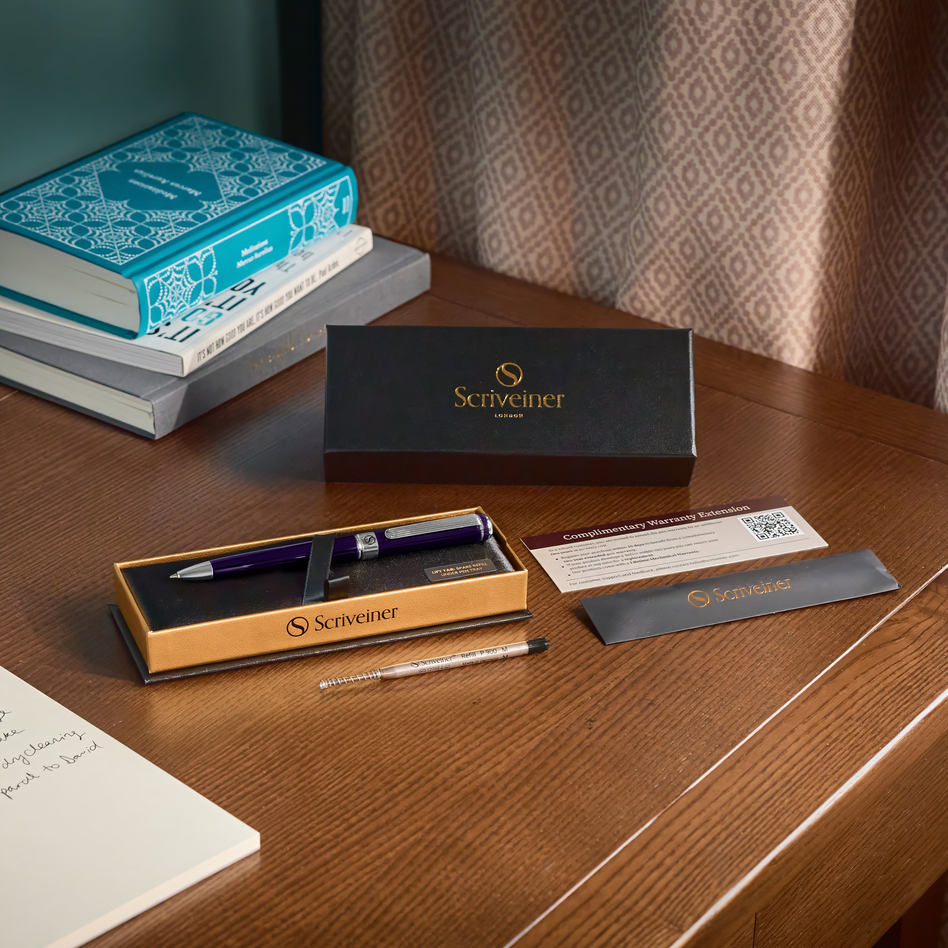 Scriveiner Classic Aubergine Ballpoint Pen