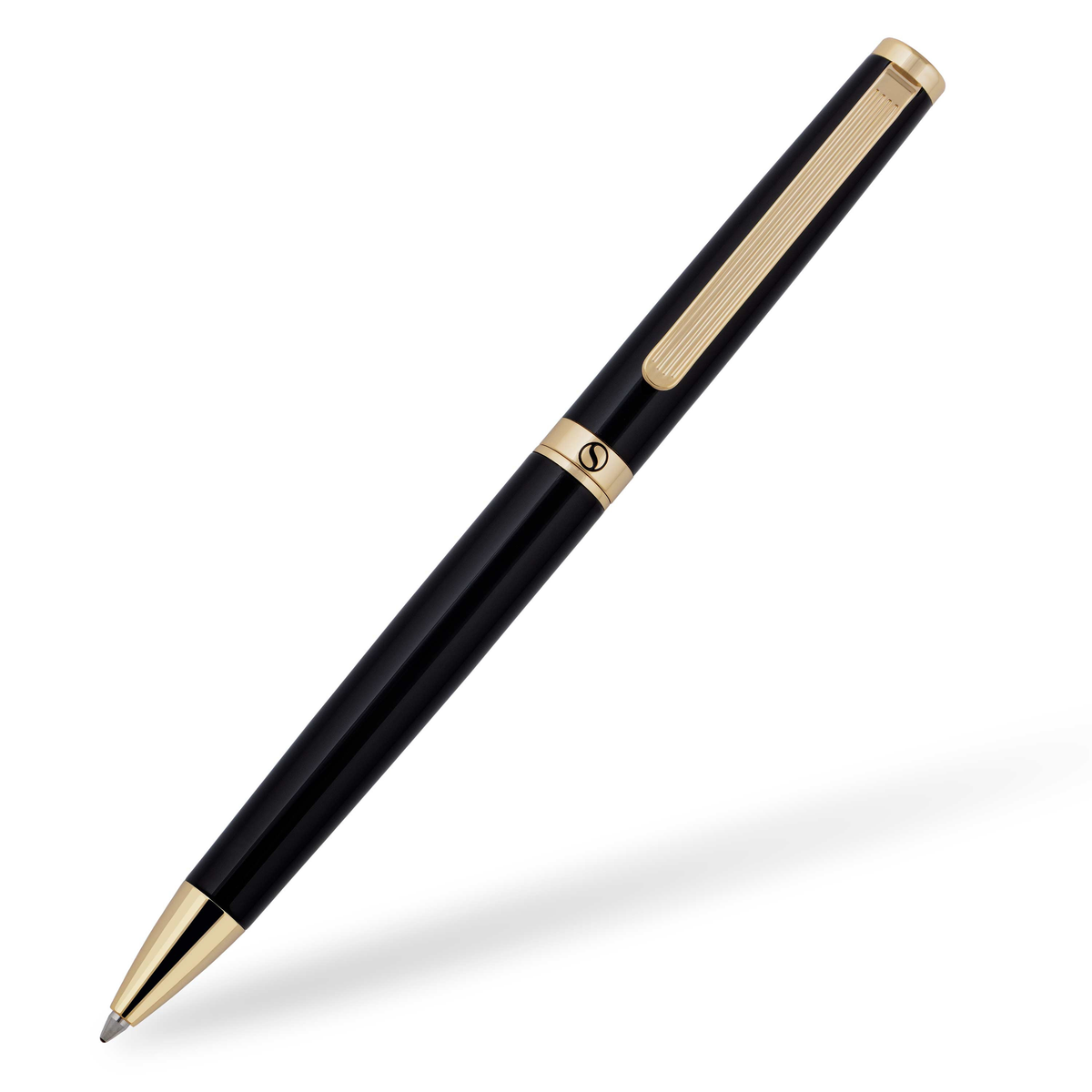 Scriveiner Premium Daily Black Gold Ballpoint Pen