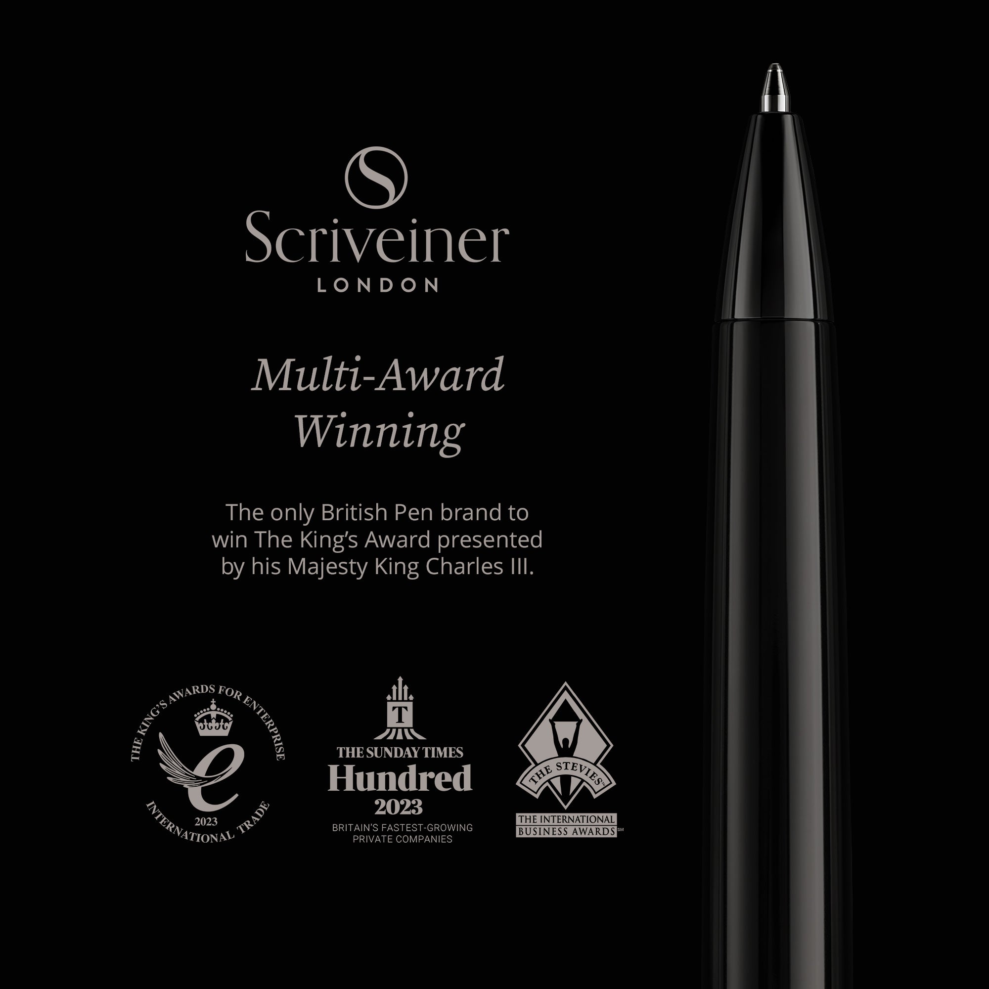 Scriveiner Classic Gun Metal Ballpoint Pen - Custom