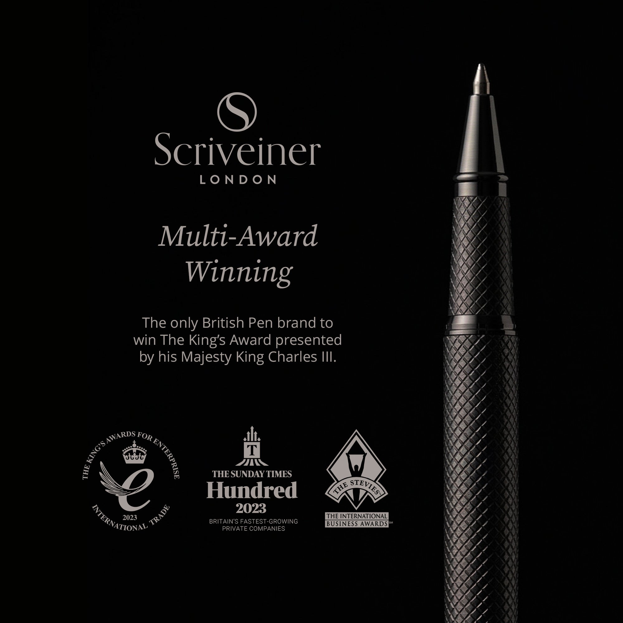 Scriveiner Classic All Black Rollerball Pen