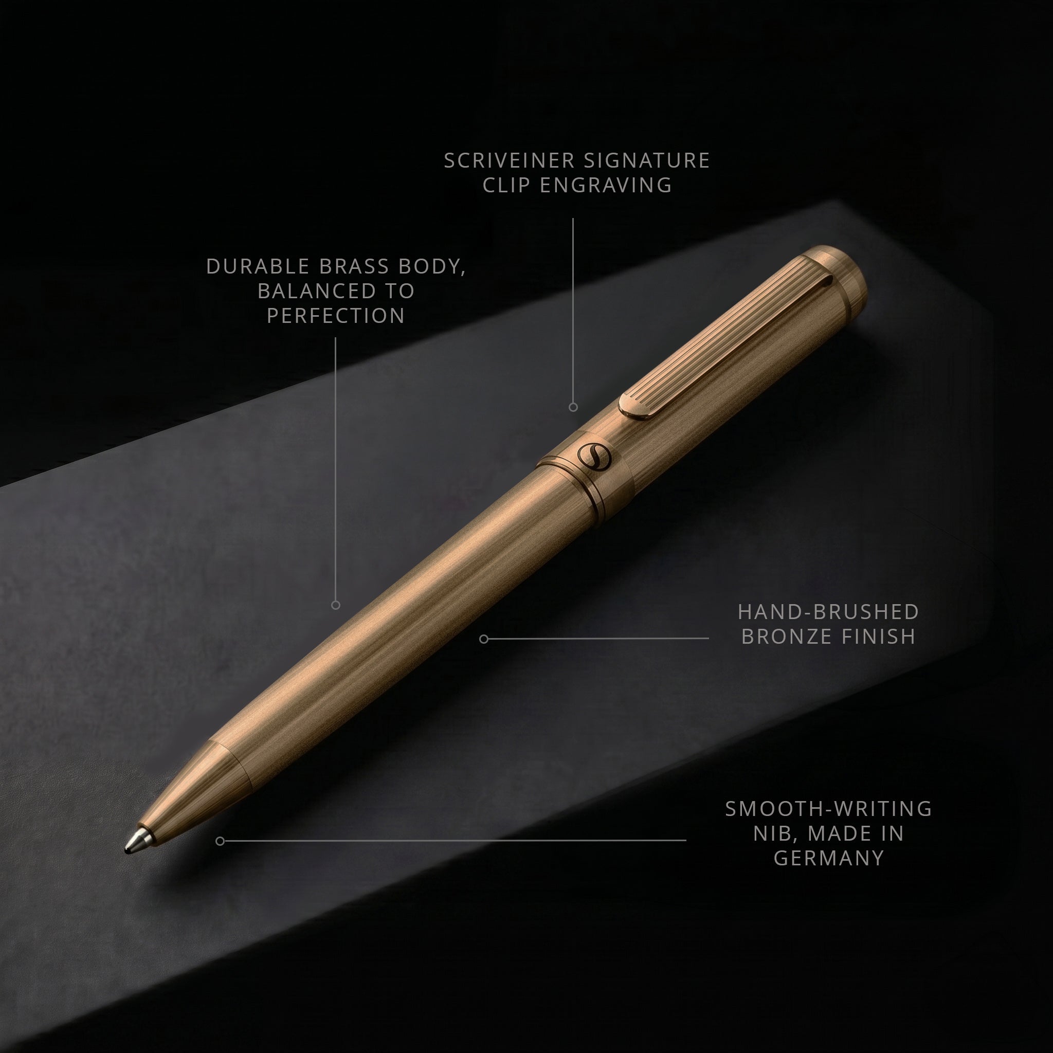 Scriveiner Classic Bronze Ballpoint Pen