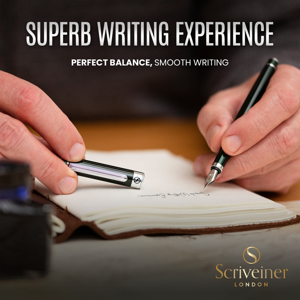 Scriveiner Classic British Racing Green fountain Pen Fine Nib