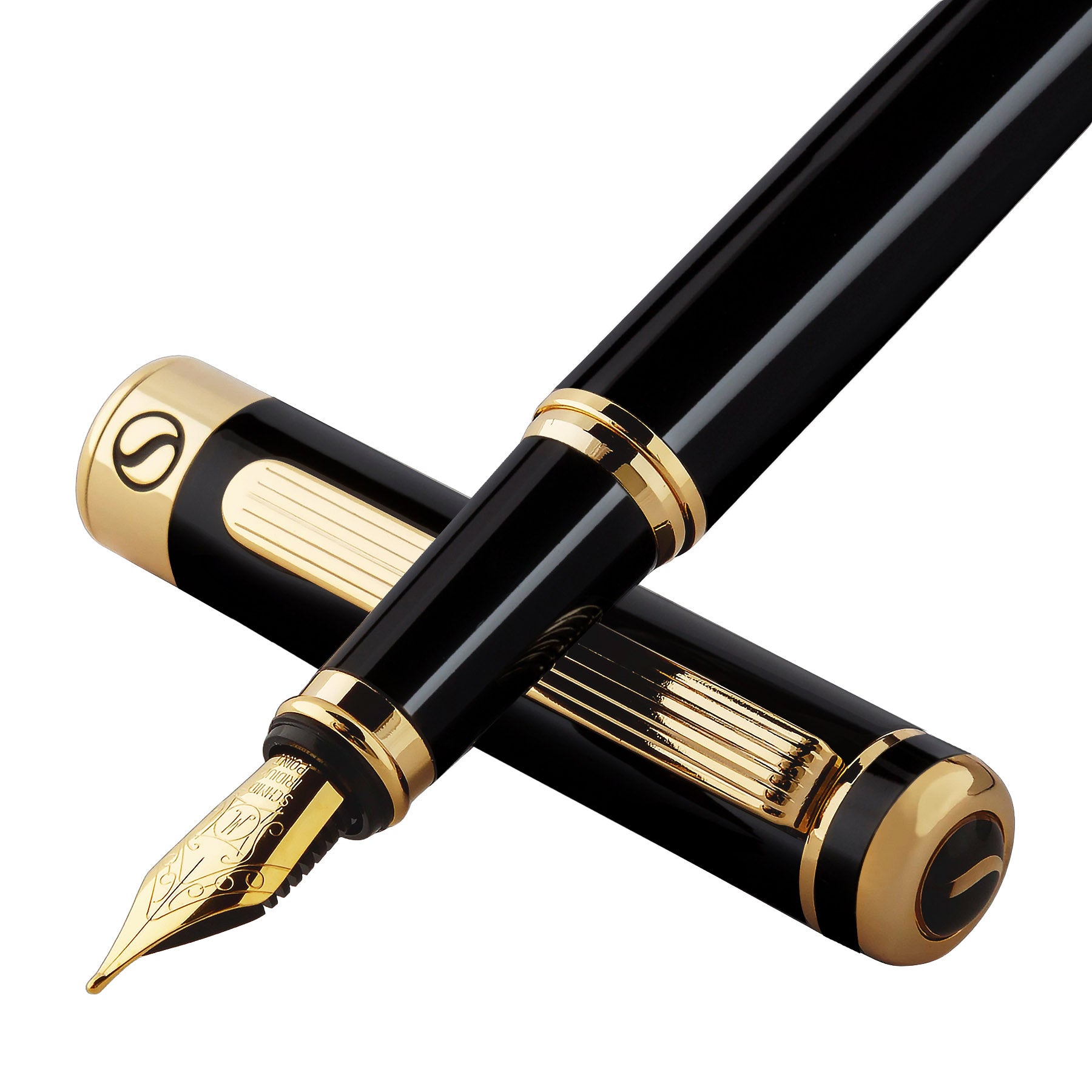 Stylo plume Scriveiner Classic laqué noir - Plume fine