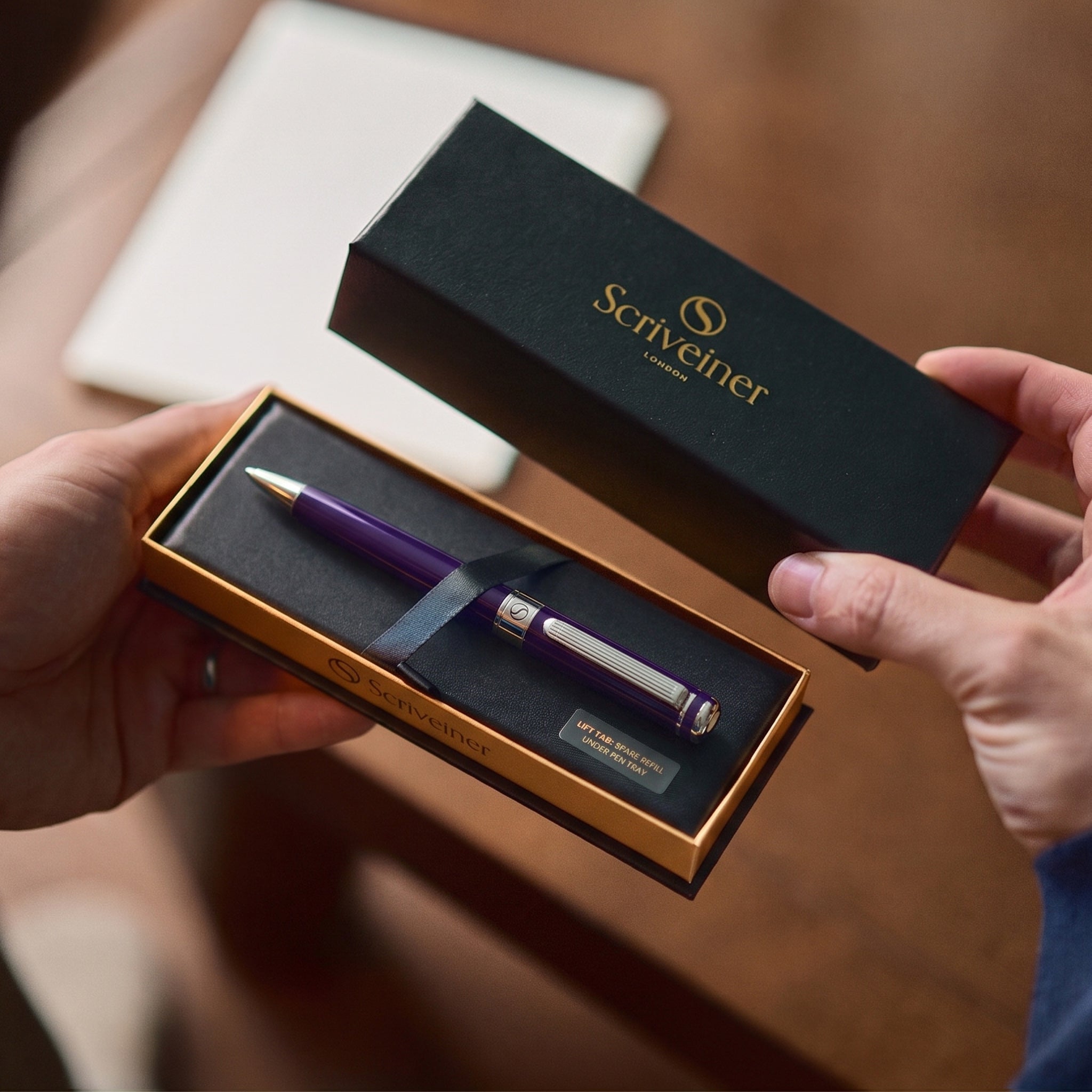 Scriveiner Classic Aubergine Ballpoint Pen