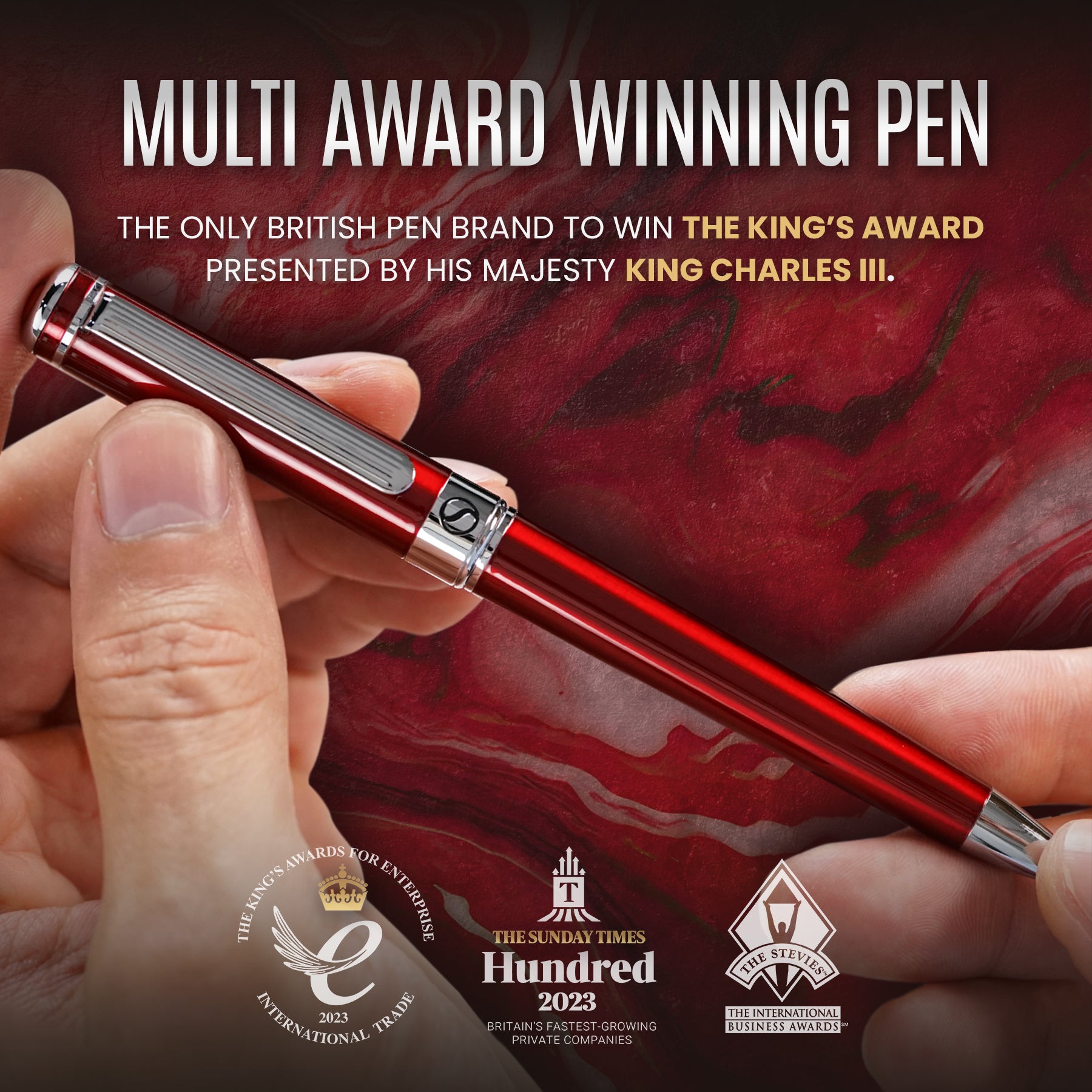 Scriveiner Classic Crimson Red ballpoint Pen