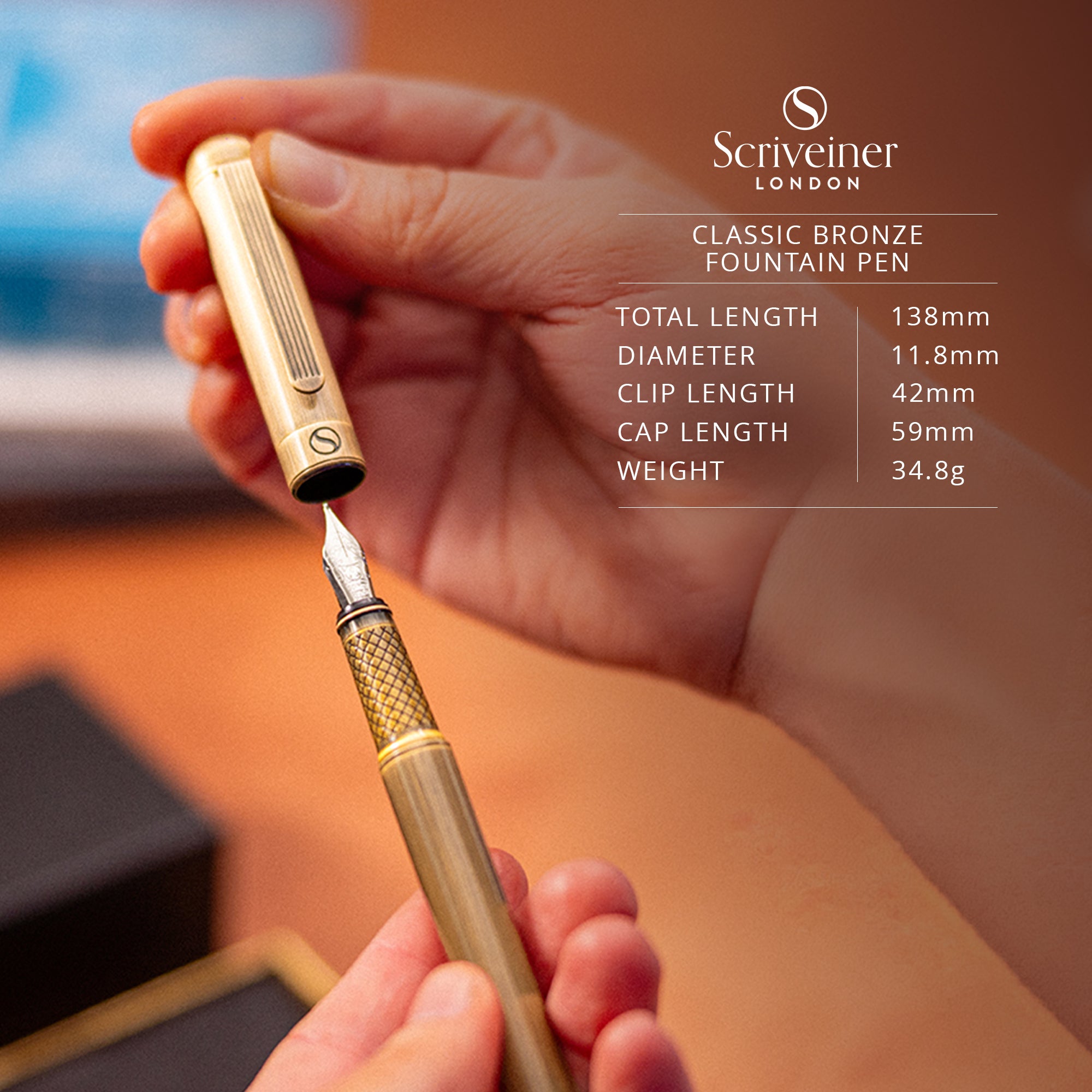 Scriveiner Classic Bronze Fountain Pen – Medium