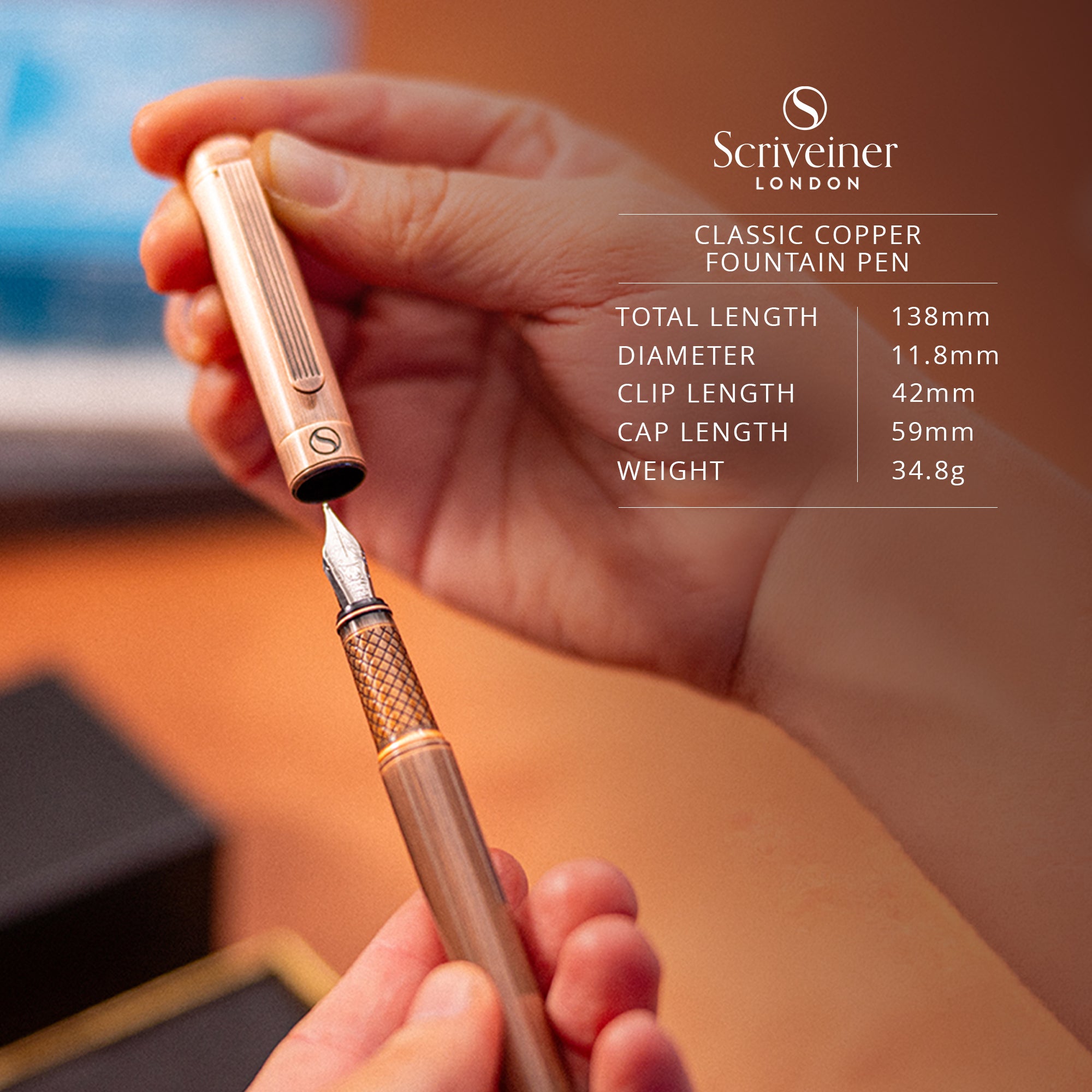 Scriveiner Classic Copper Fountain Pen – Fine