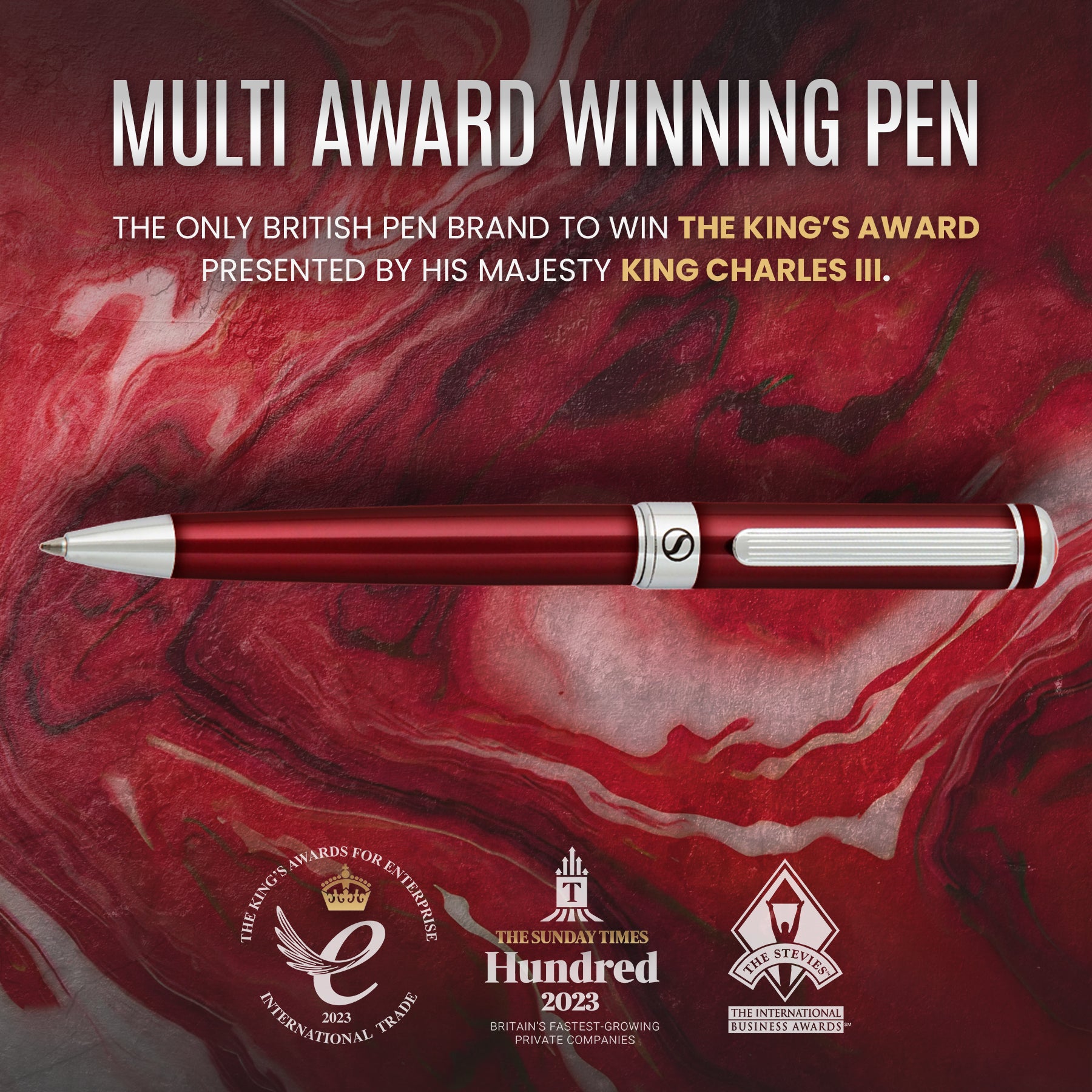 Scriveiner Classic Crimson Red ballpoint Pen