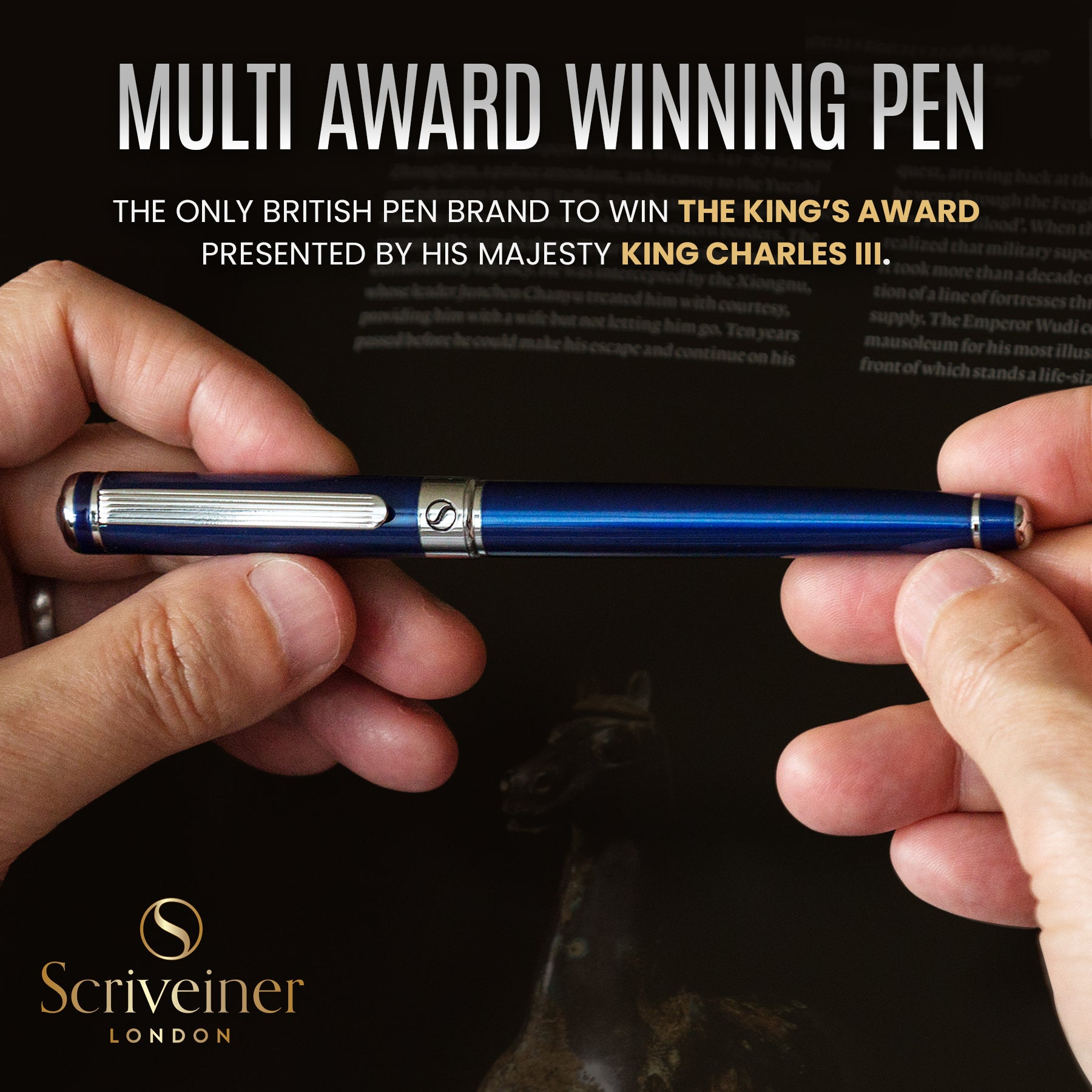 Scriveiner Classic Midnight Blue Rollerball Pen