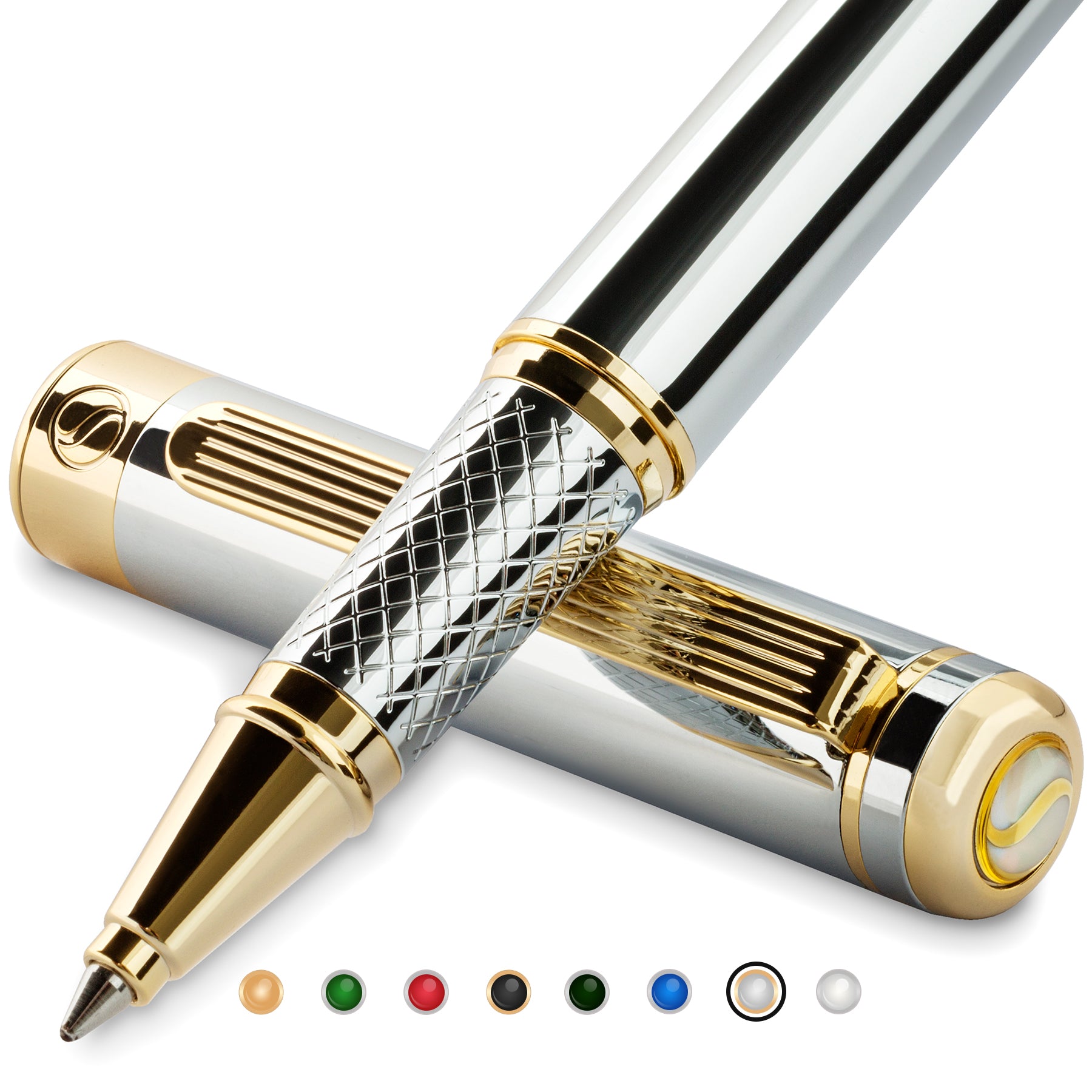 Scriveiner Classic Silver Chrome Rollerball Pen